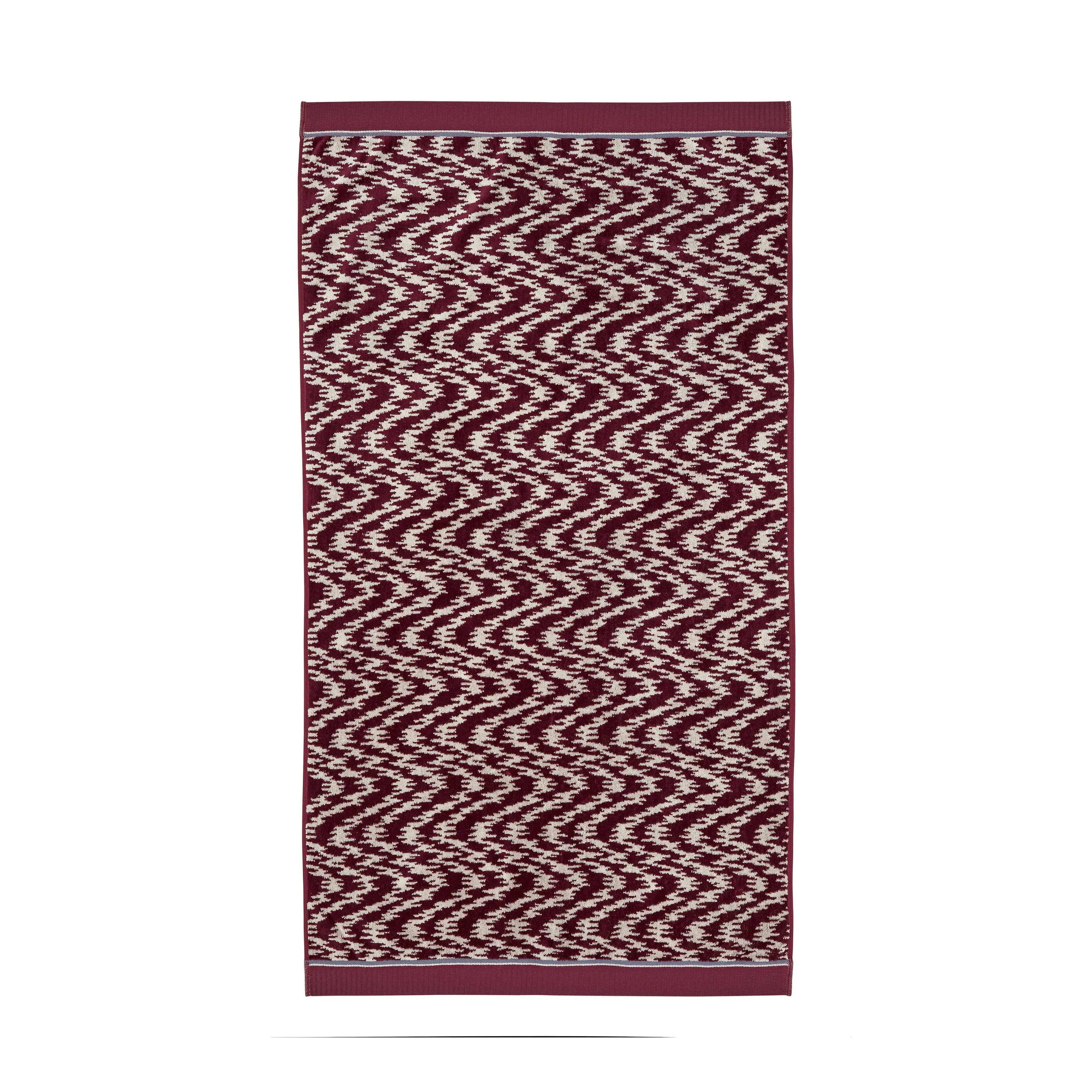 Bath Towel with Flame Stitch - Mulberry, Cotton image