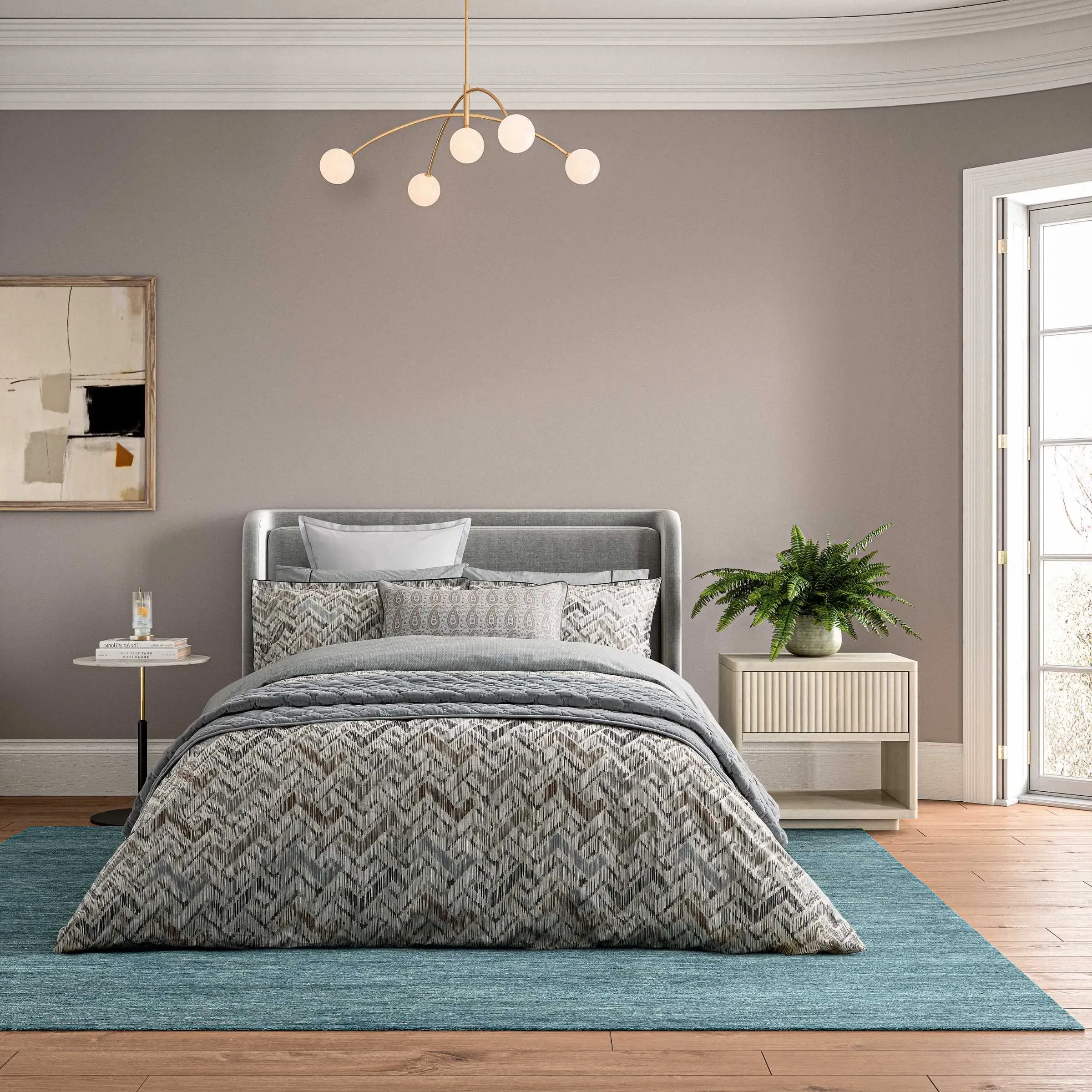 Danza Single Duvet Cover Set - Neutral, Cotton Percale alternate view