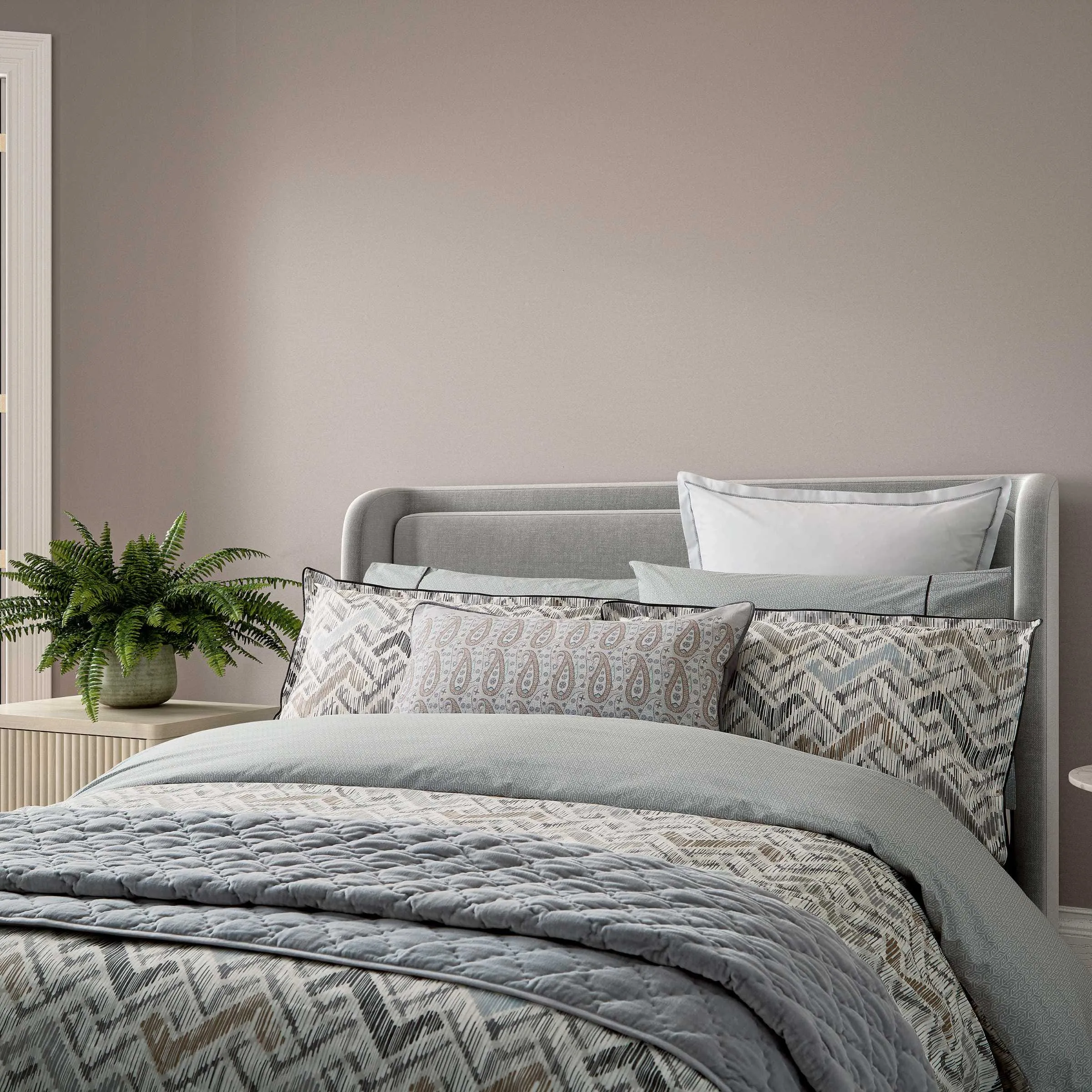 Danza Single Duvet Cover Set - Neutral, Cotton Percale product