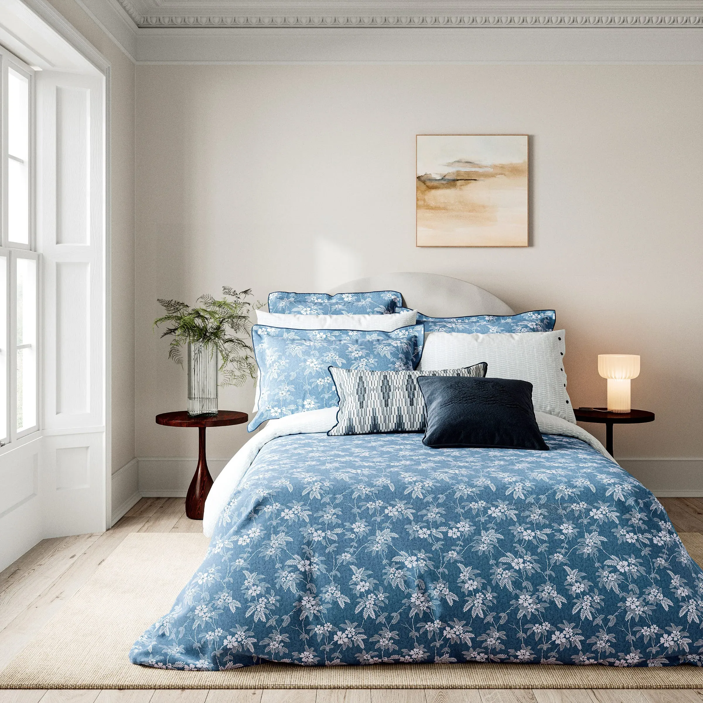 Double Duvet Cover Set - Chambray Blue
