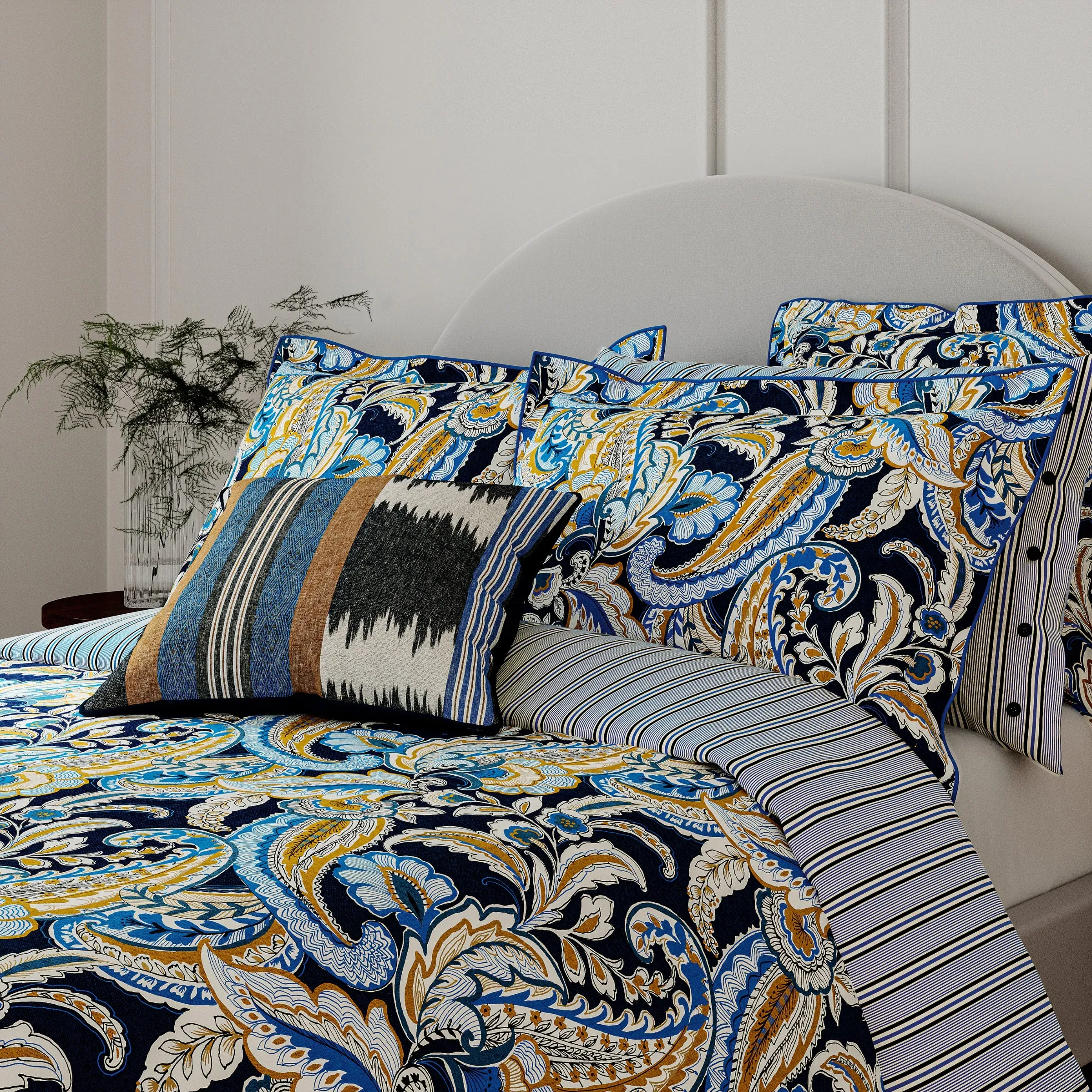 Double Duvet Cover Set with Pillowcases - Navy