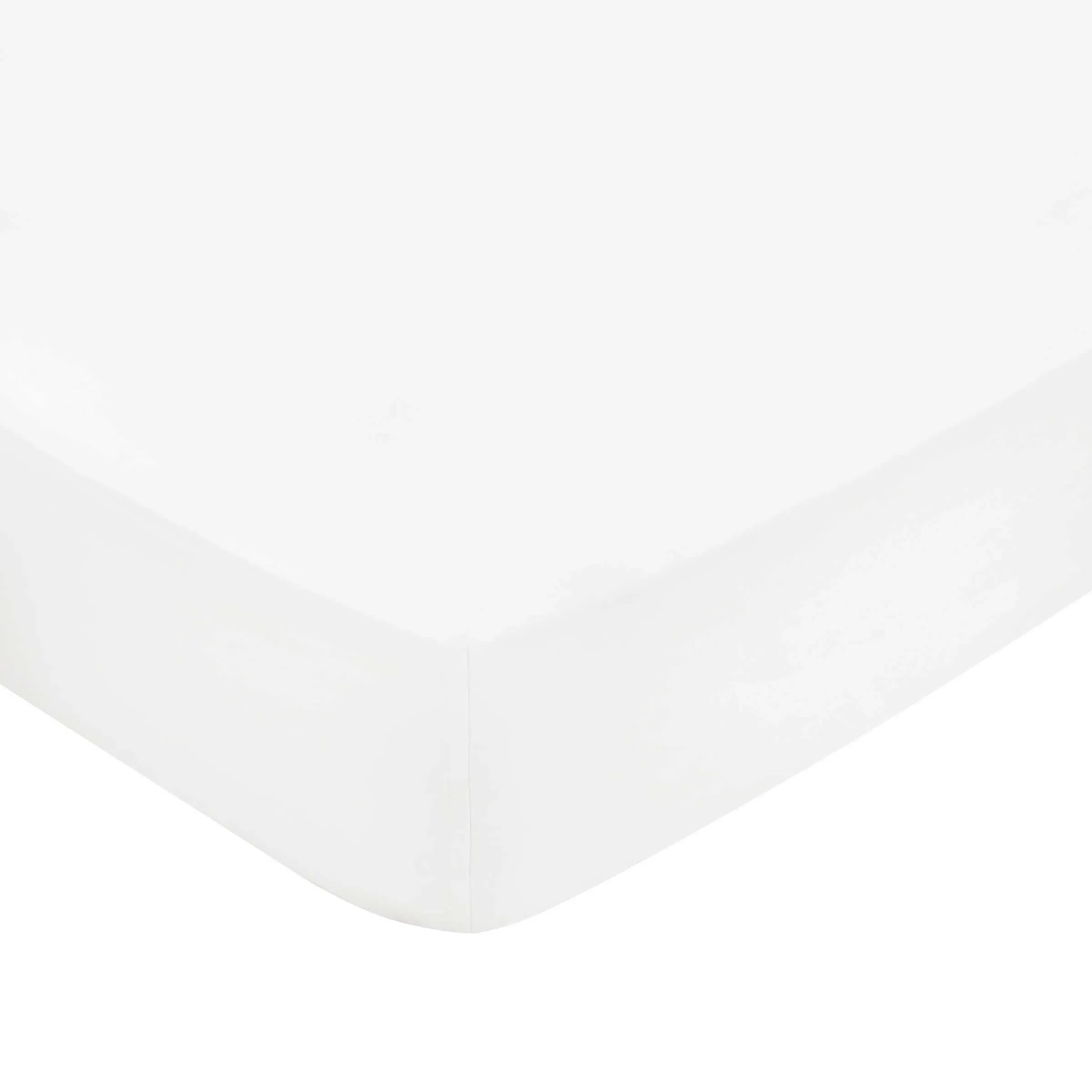 400 Thread Count Sateen Single Fitted Sheet - White, Cotton product