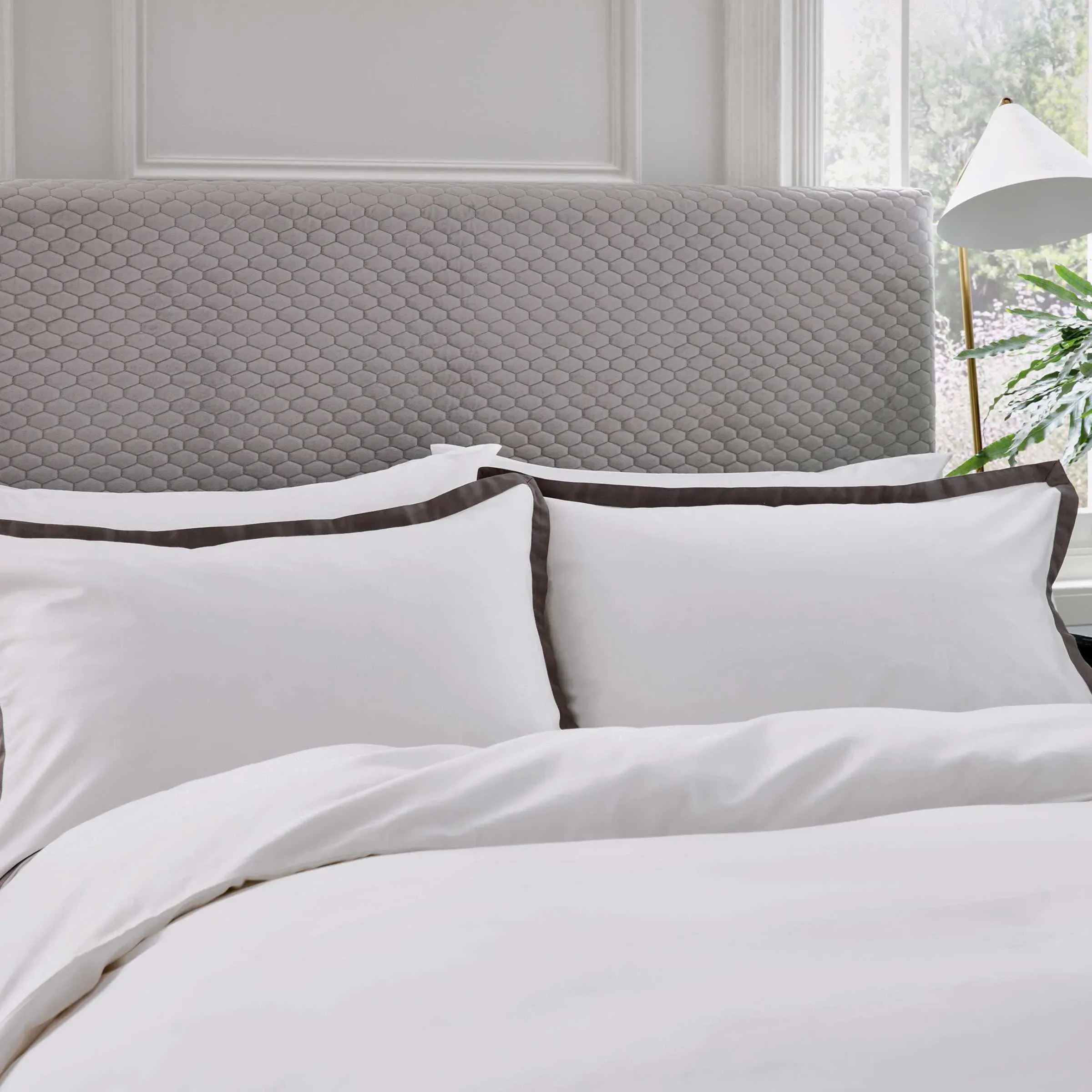 Double Duvet Cover Set - Charcoal, Cotton