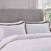 Double Duvet Cover Set - Charcoal, Cotton