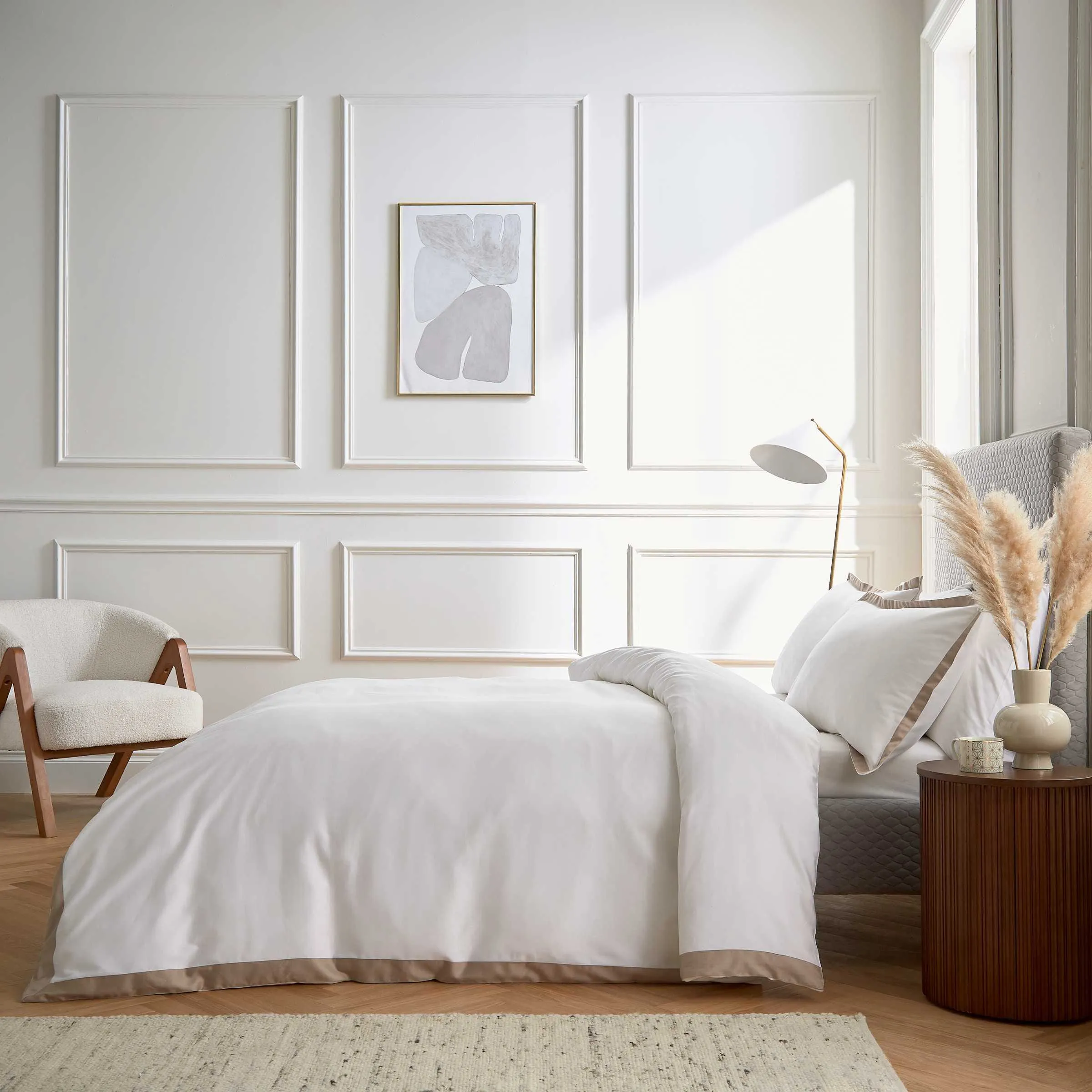 Double Duvet Cover Set - Truffle, Cotton