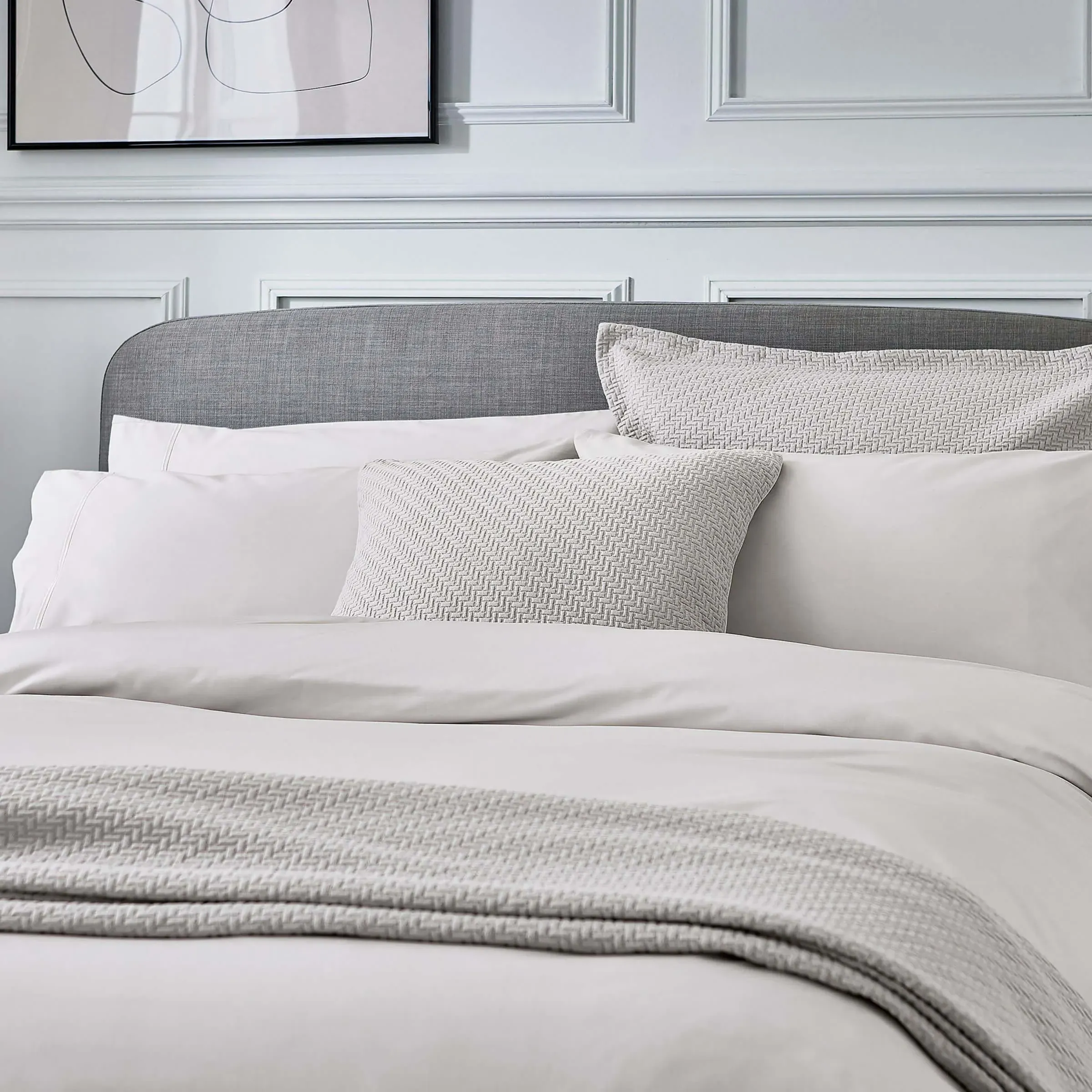 Double Duvet Cover - Silver, Cotton