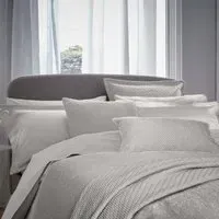 Double Duvet Cover with Paisley - Silver, Cotton