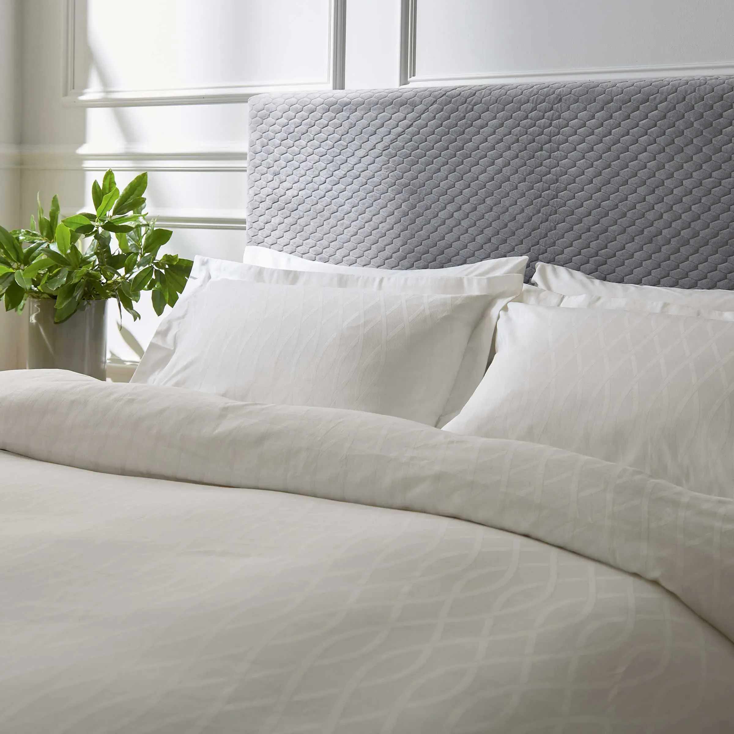 King Size Duvet Cover Set - Chalk, Cotton