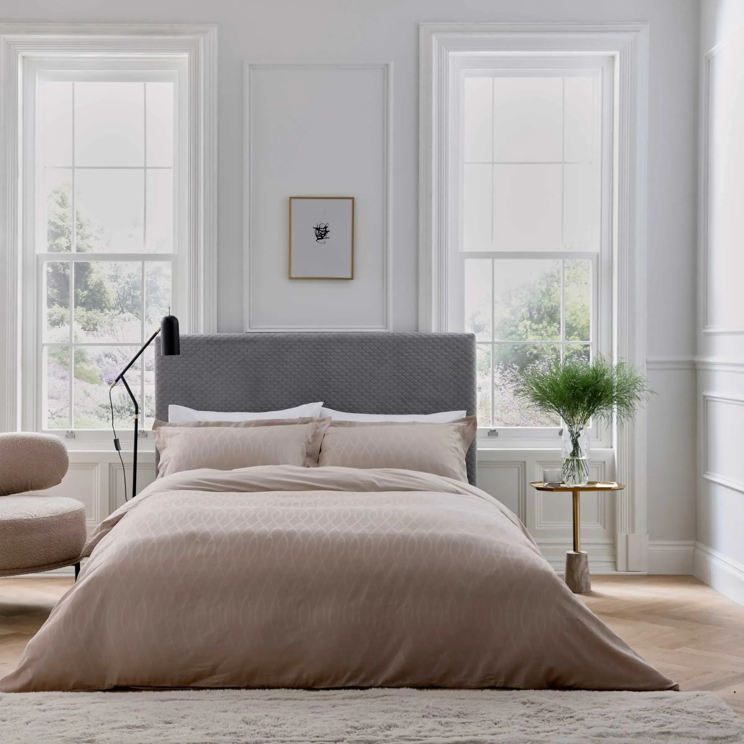 King Size Duvet Cover Set - Truffle, Cotton