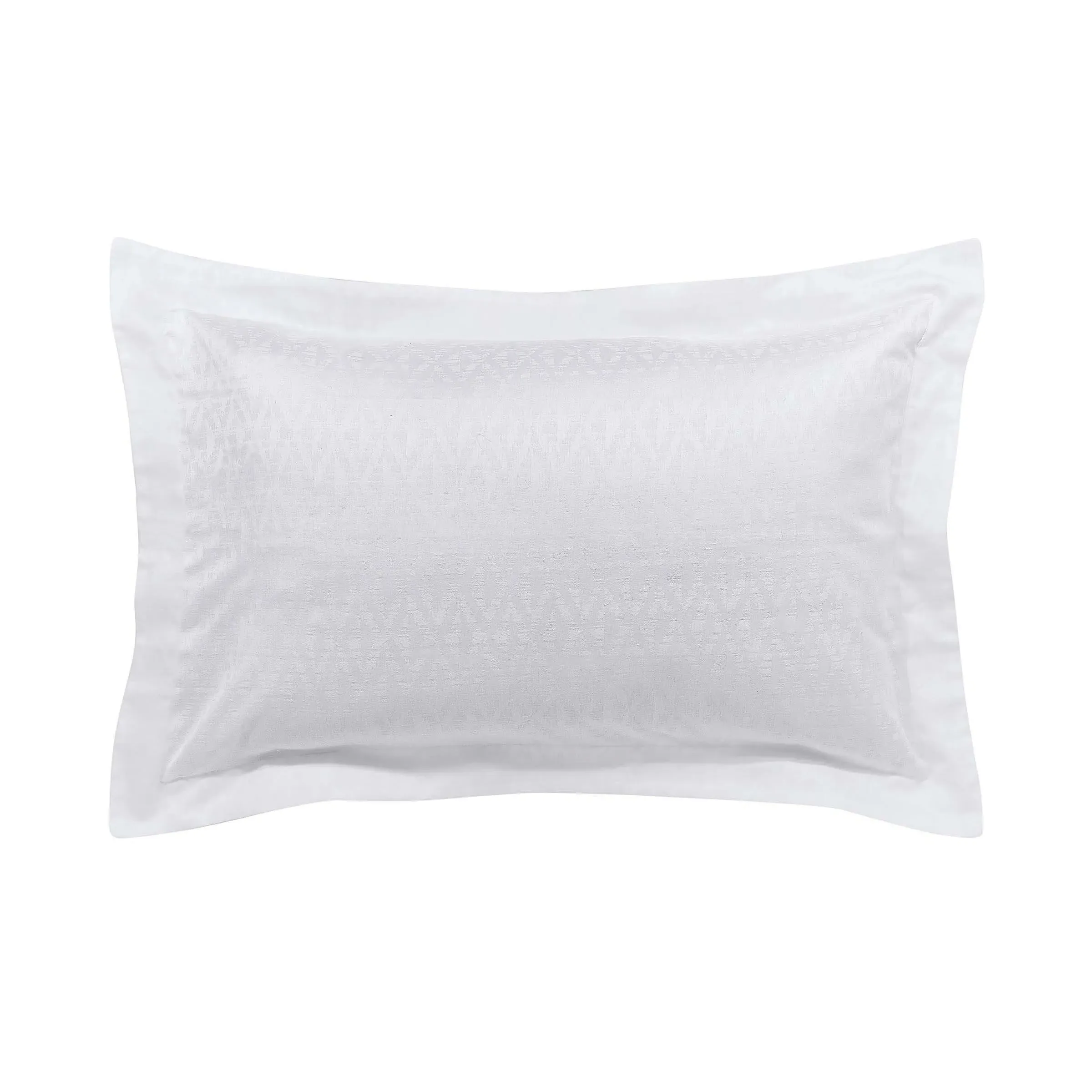 Oxford Pillowcase with Jacquard - White image