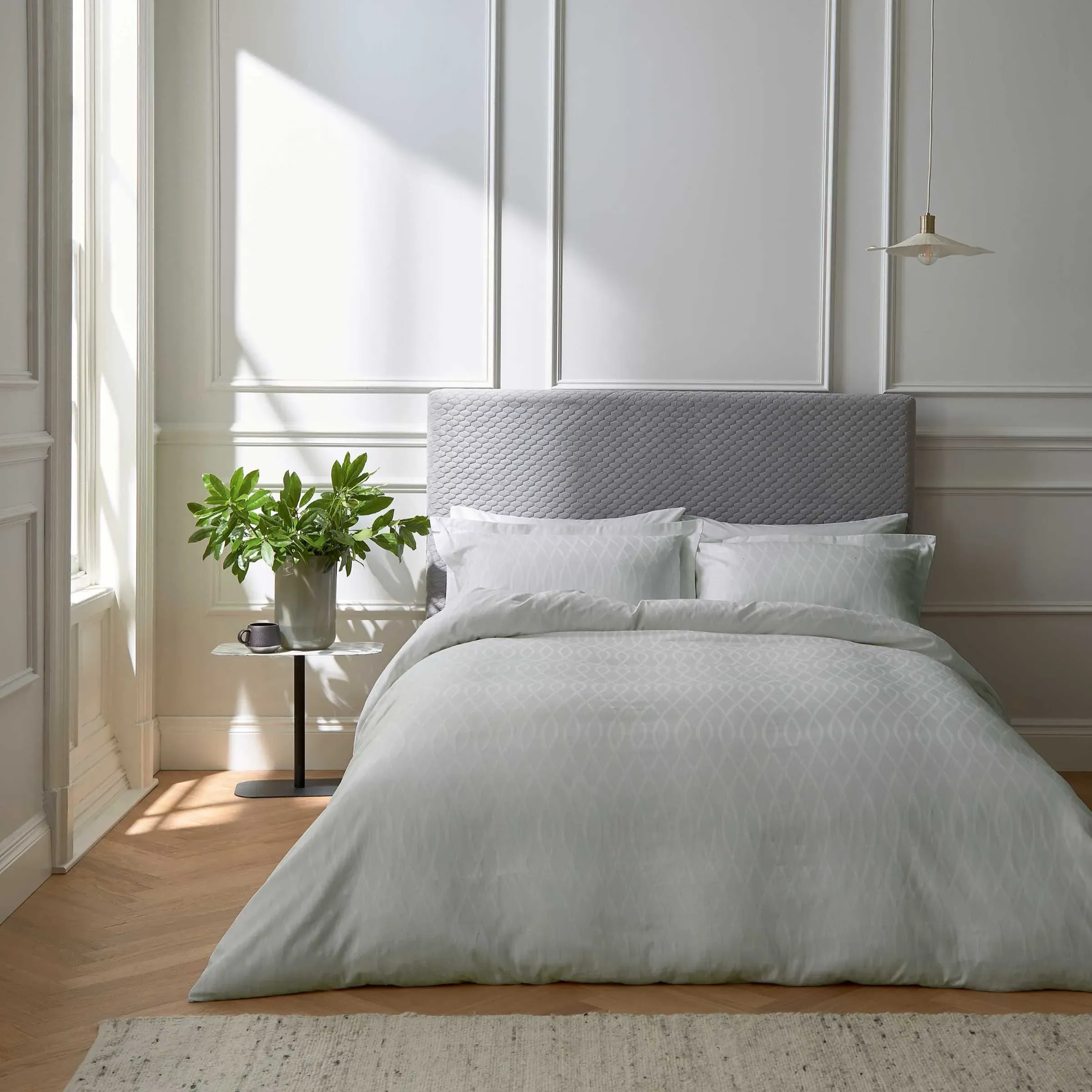 Ravello Double Duvet Cover Set - Silver, Cotton alternate view