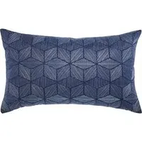 Rectangular Cushion with Jacquard - Midnight, Cotton