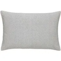 Rectangular Cushion with Jacquard - Silver, Cotton