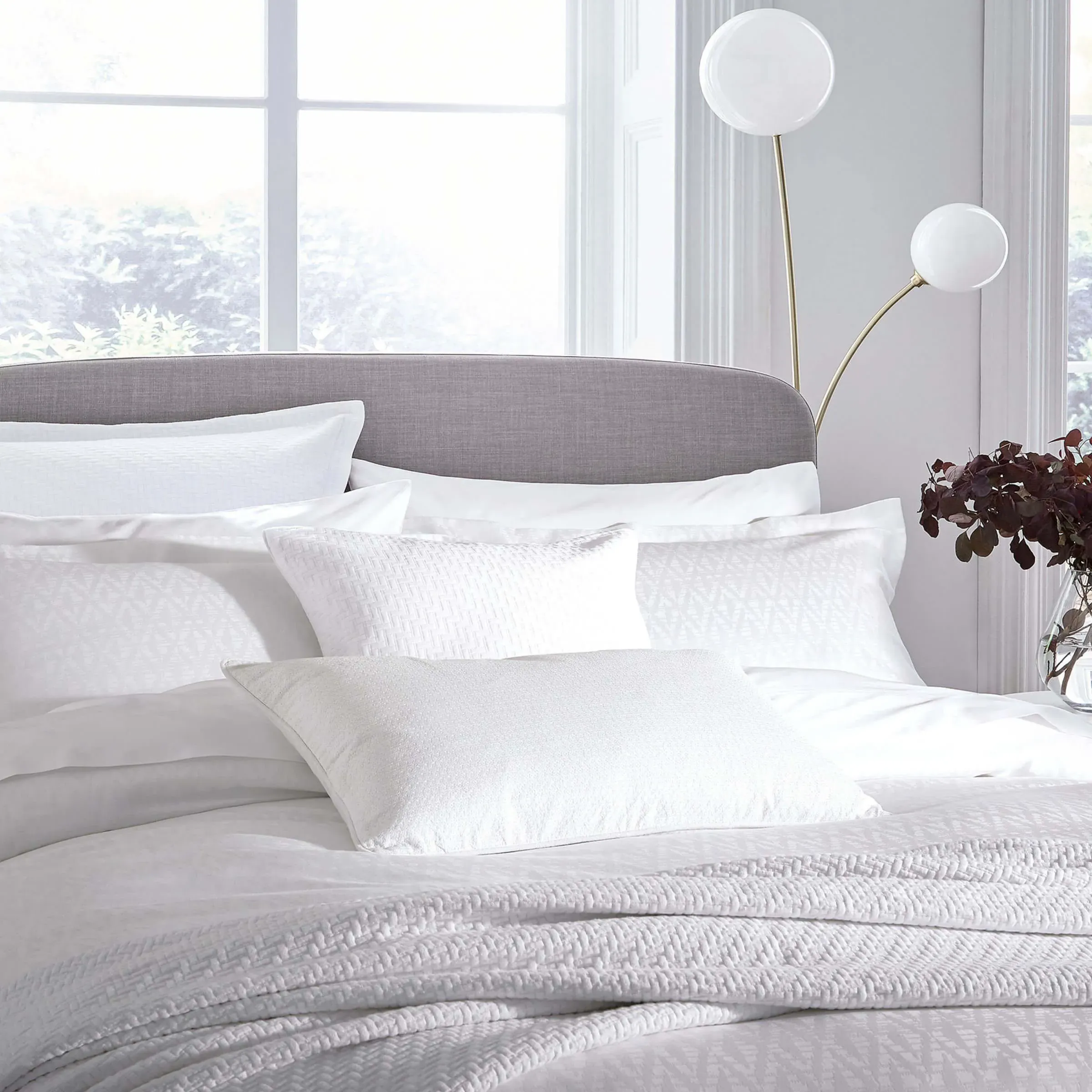 Sham Pillowcase - White, Egyptian Cotton