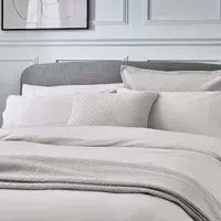 Single Duvet Cover - Silver, Cotton