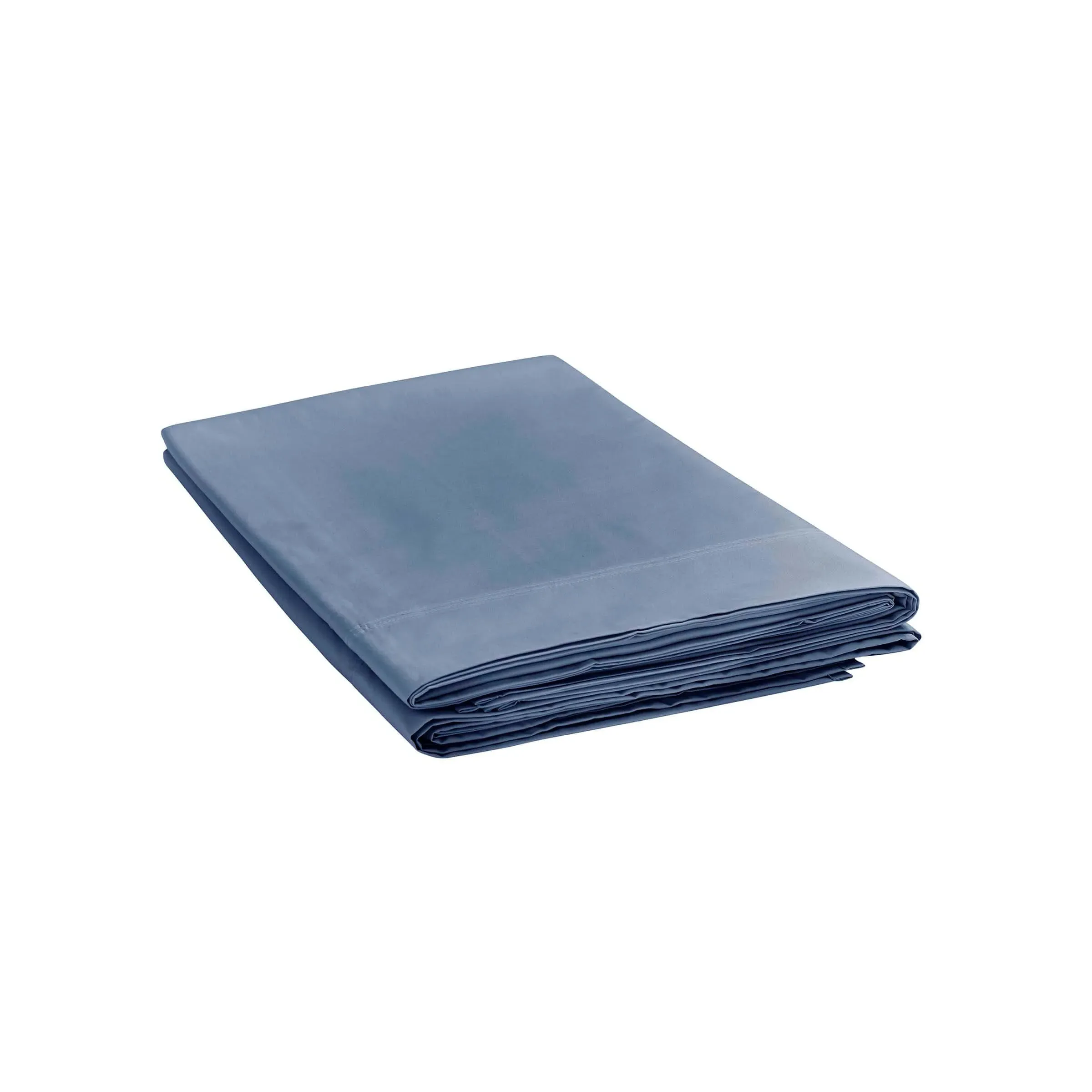 Single Flat Sheet 300 Thread Count - Denim, Cotton