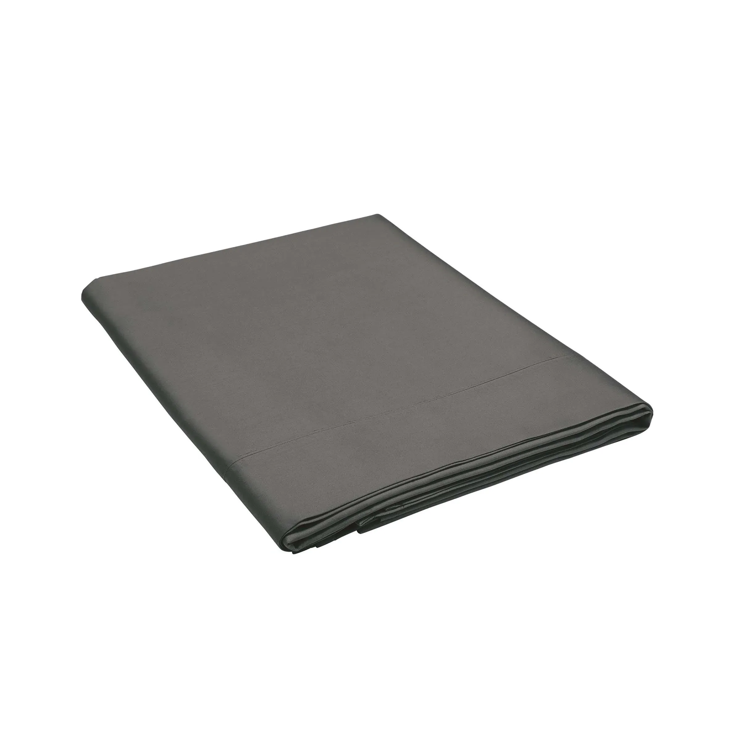 Single Flat Sheet 400 Thread - Charcoal, Cotton image