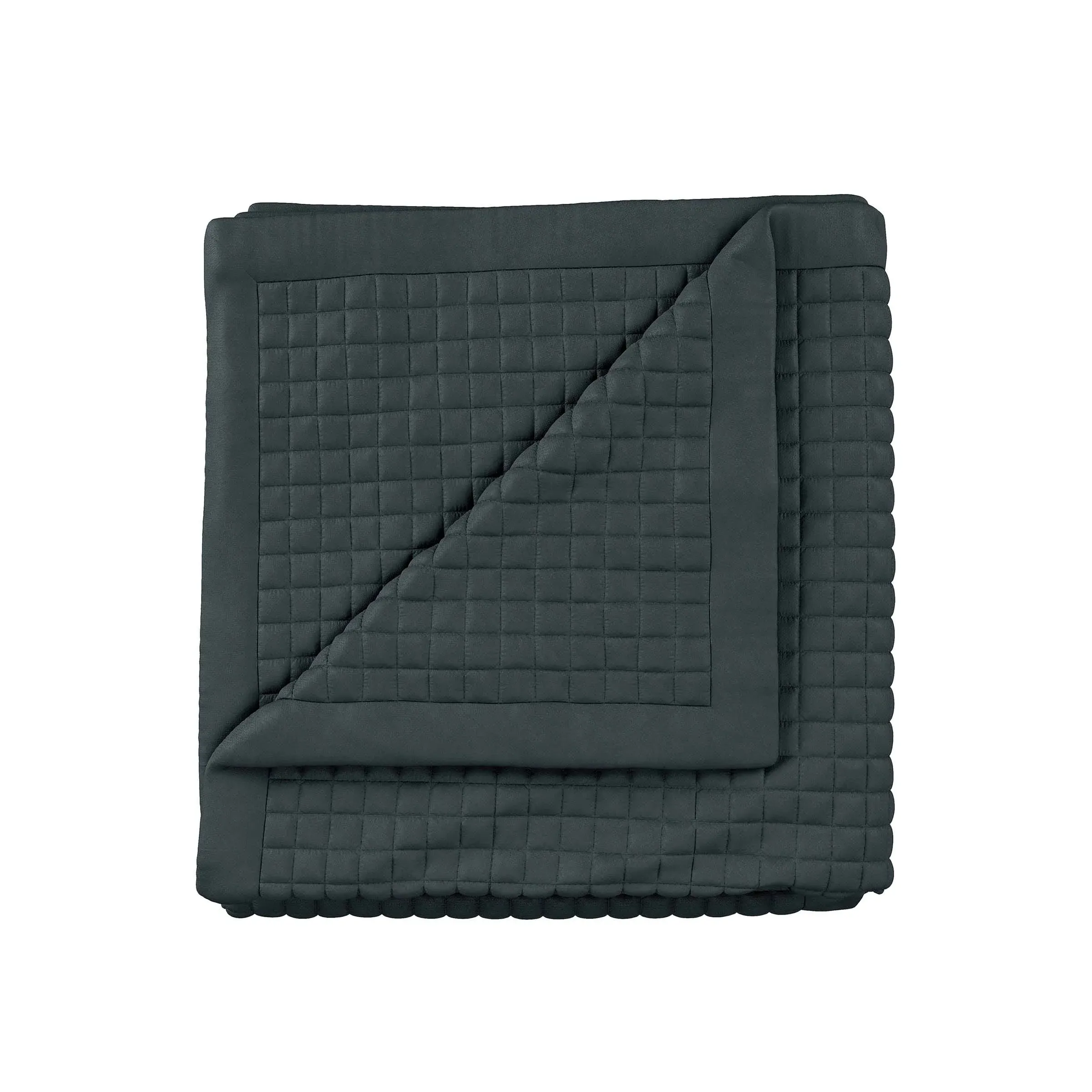 Floral Throw Blanket - Charcoal, Cotton image