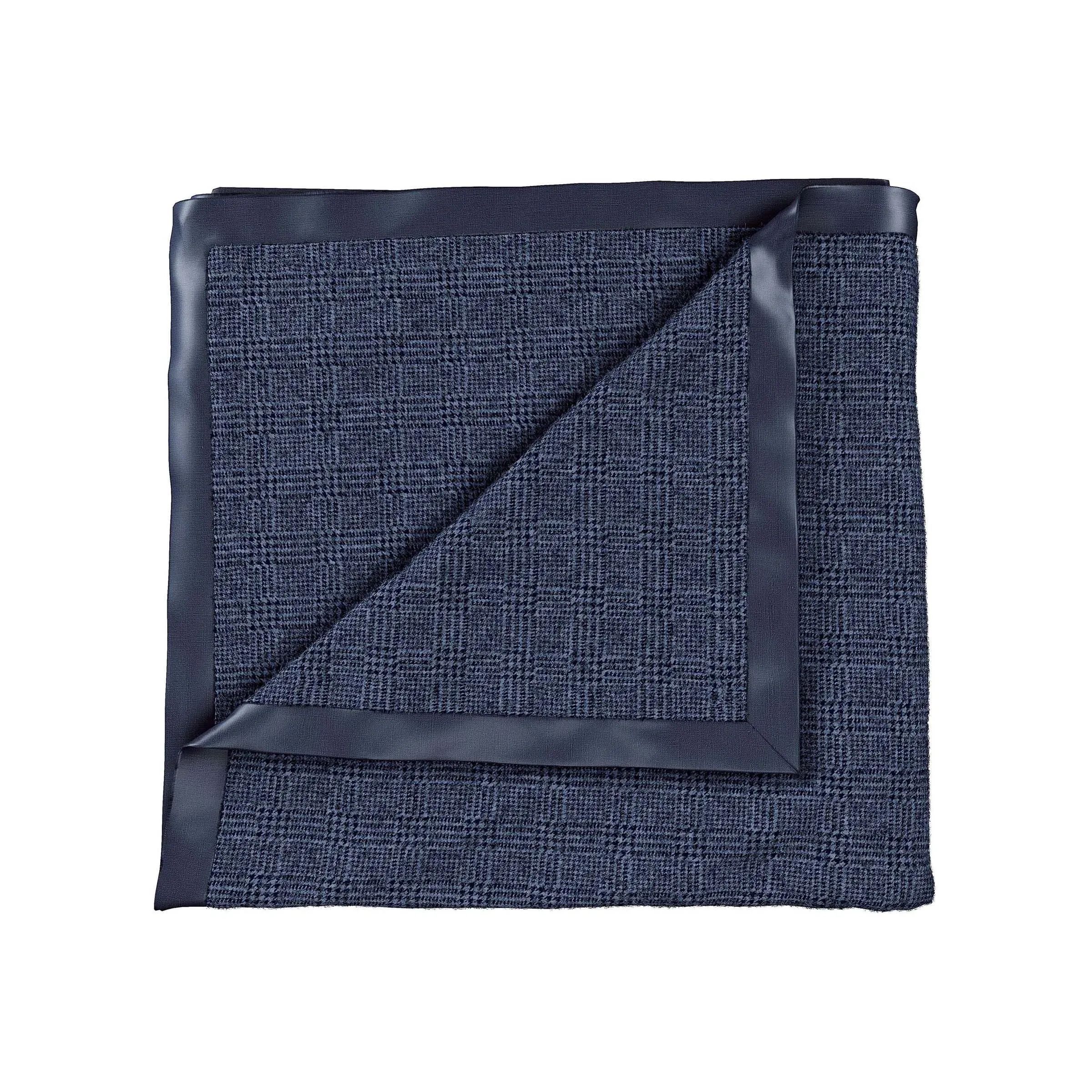 Floral Throw with Stripe Pattern - Blue image