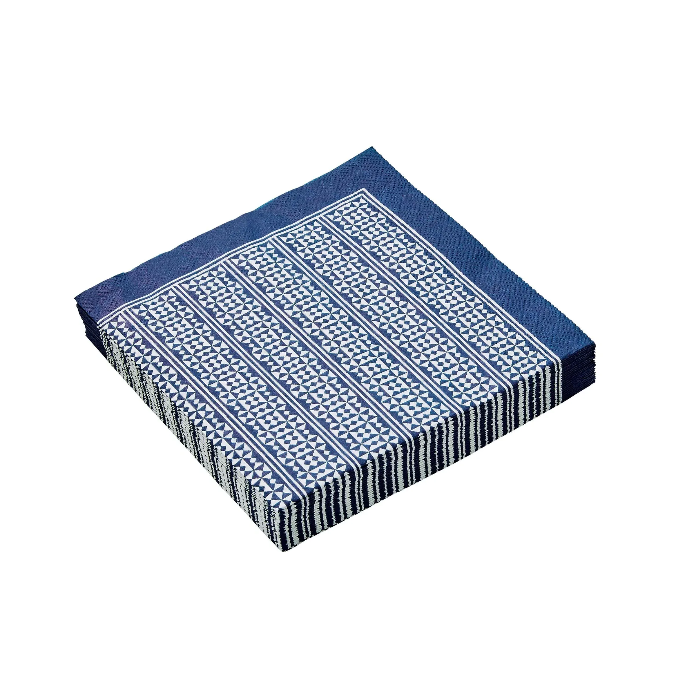 Geometric Paper Napkins - Midnight Navy
