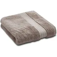 Hand Towel with Hem Detail - Truffle, Cotton