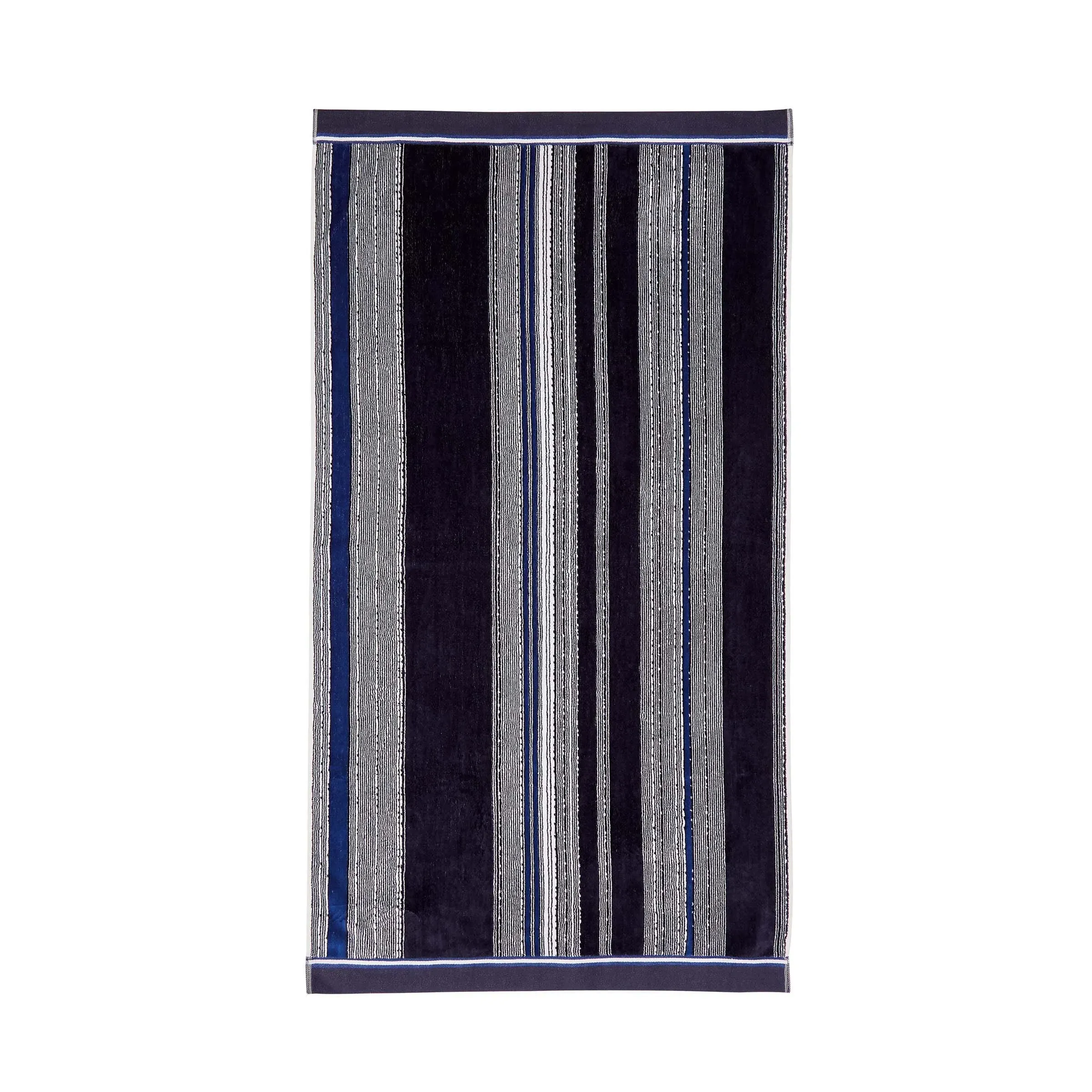 Hand Towel with Striped Design - Navy, Cotton image