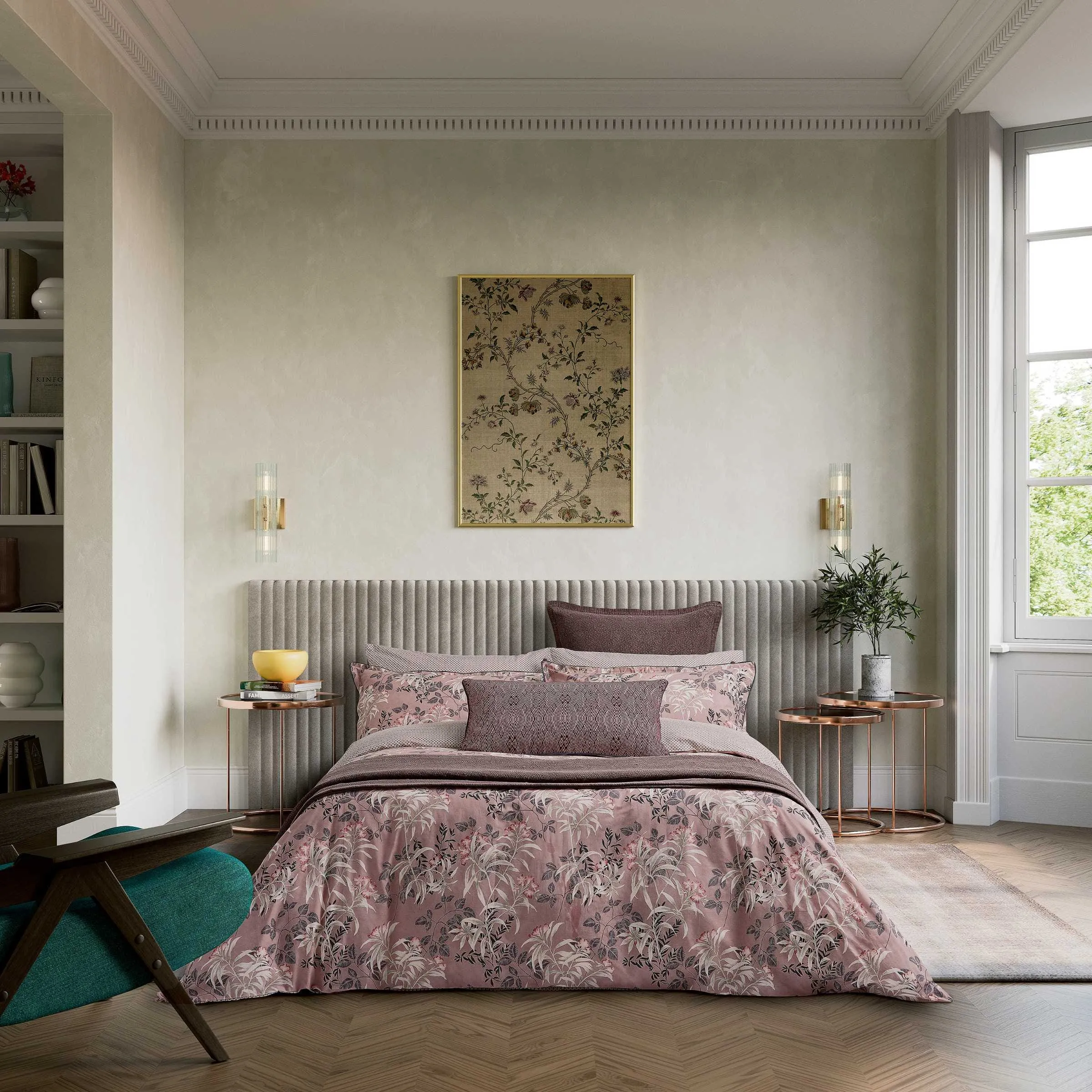 Katara Single Duvet Cover Set - Pink, Grey alternate view