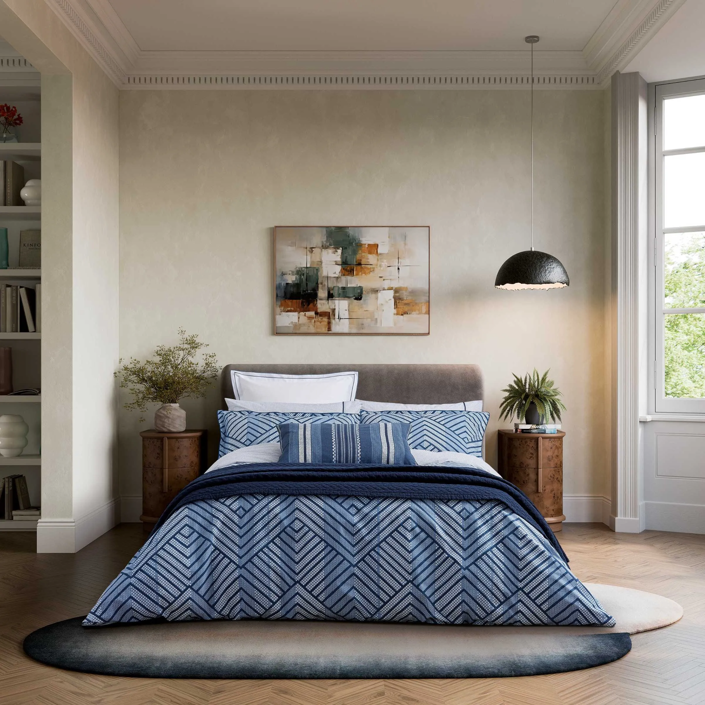 Kayah Single Duvet Cover Set - Indigo alternate view