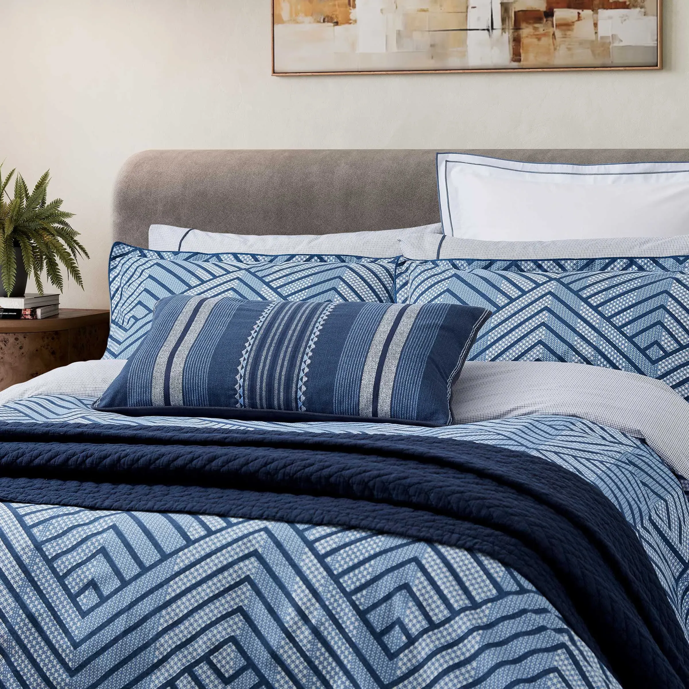 Kayah Single Duvet Cover Set - Indigo product