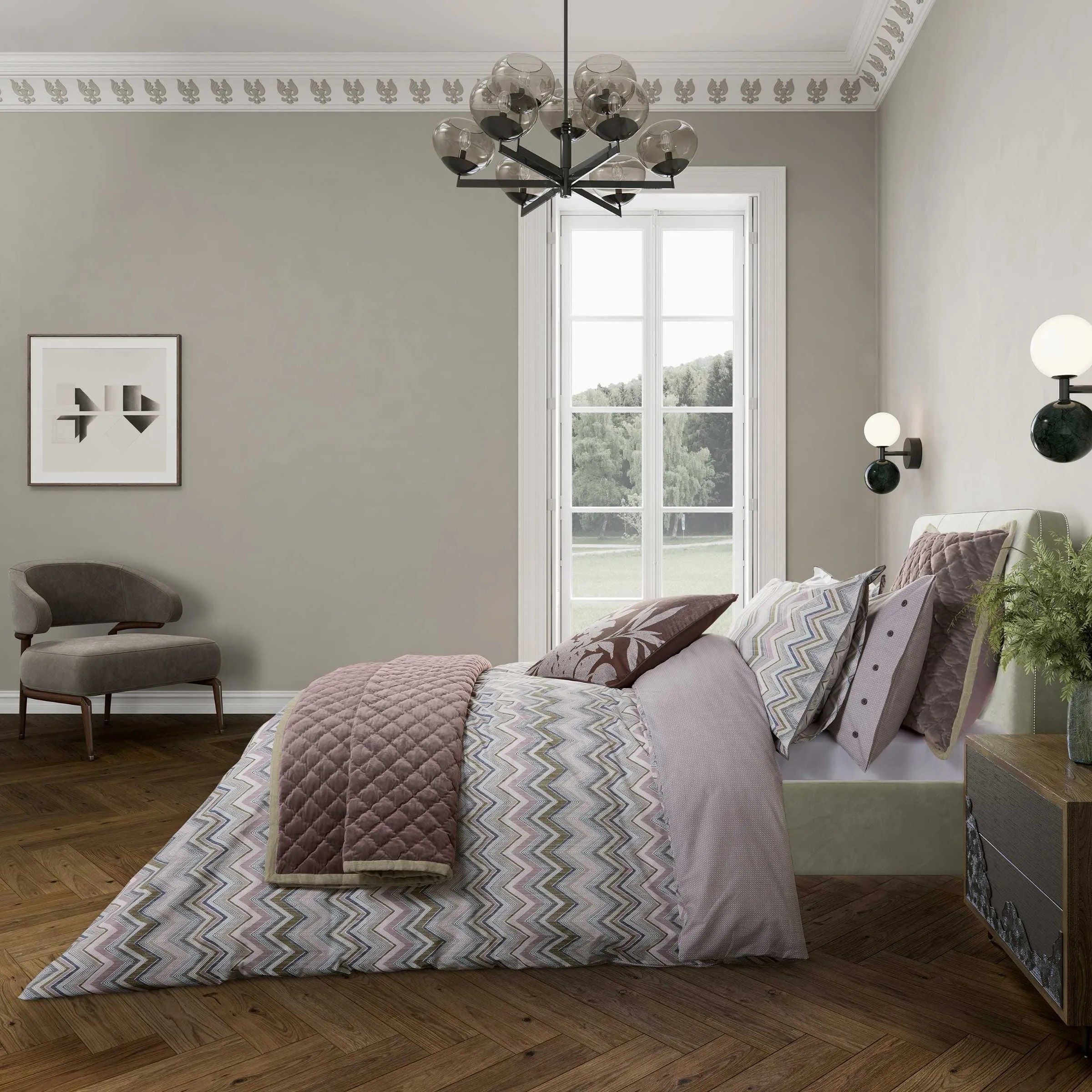 King Size Duvet Cover Set - Pink, Cotton Blend