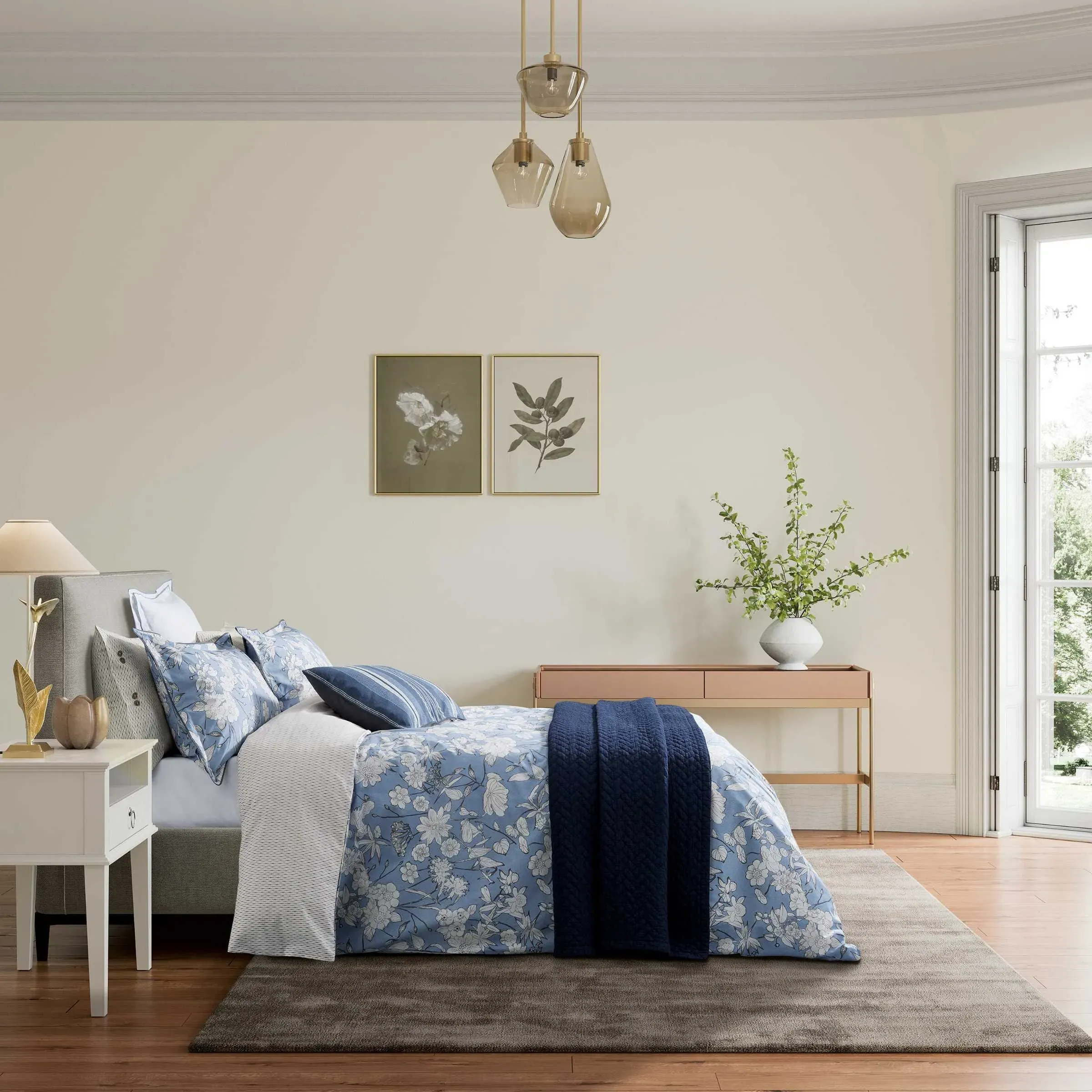 Liyana Single Duvet Cover Set - Chambray Blue alternate view