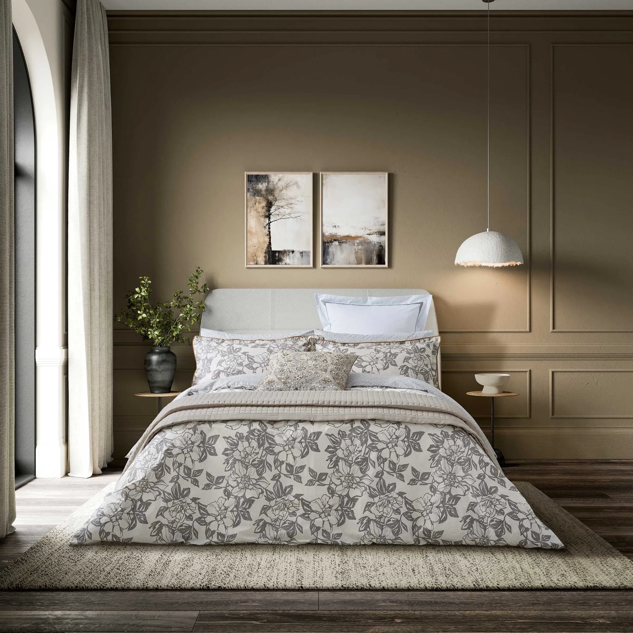 Maira Single Duvet Cover Set - Warm Grey alternate view
