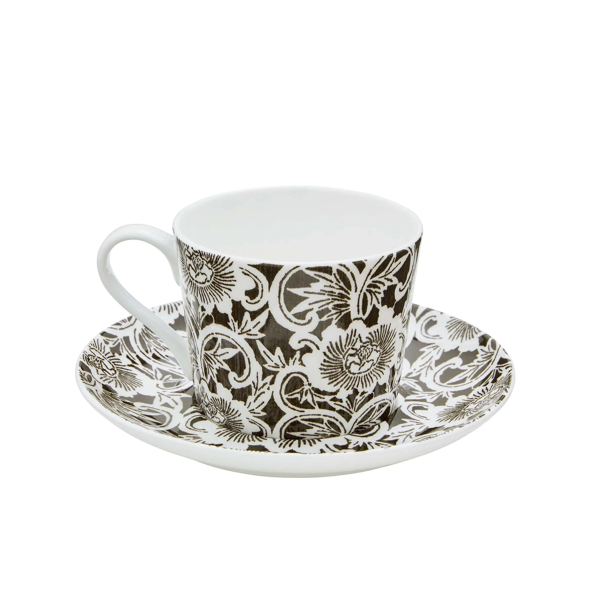 Mujo Tea Cup & Saucer - Charcoal, Bone China product