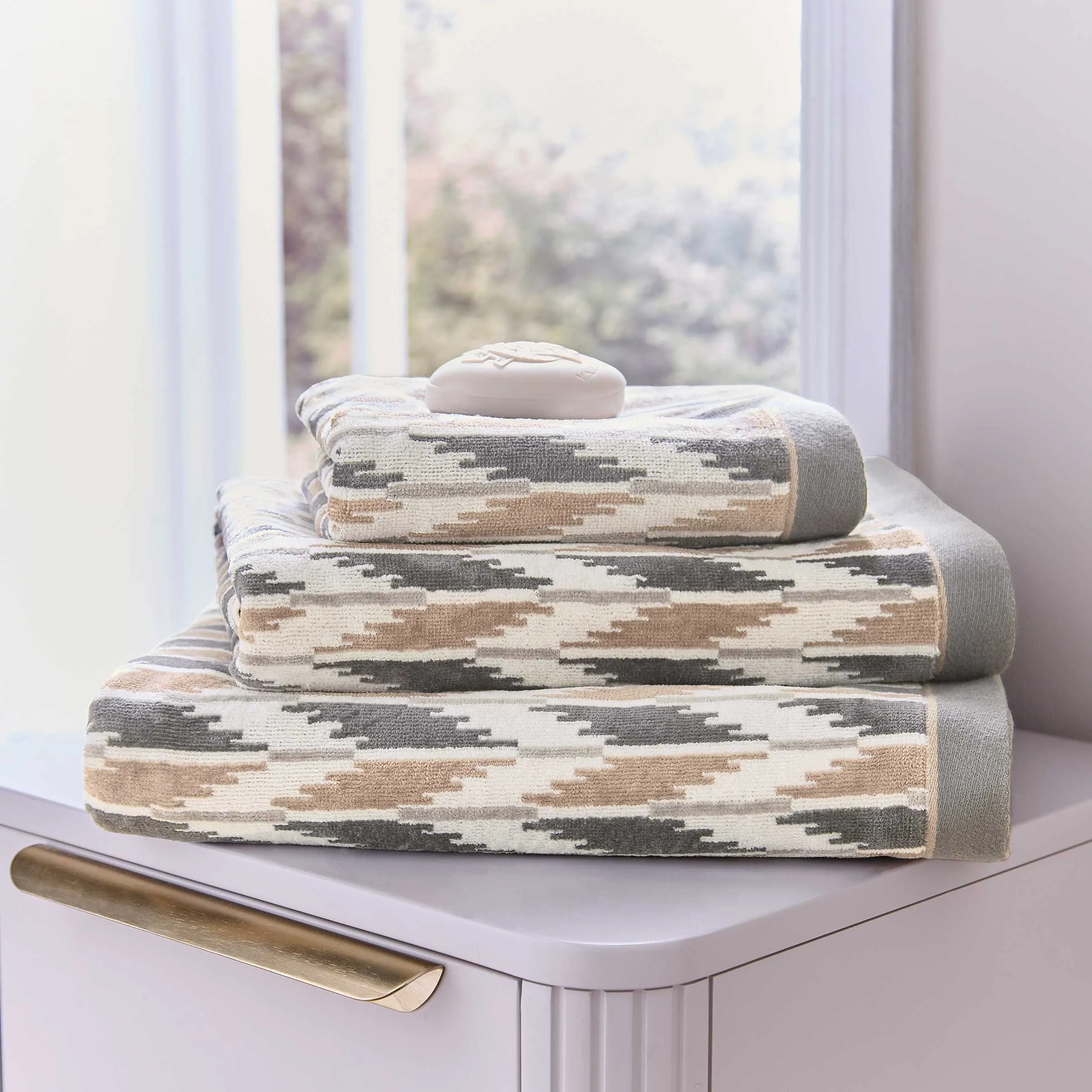 Osanna Avita Hand Towel - Charcoal, Cotton alternate view