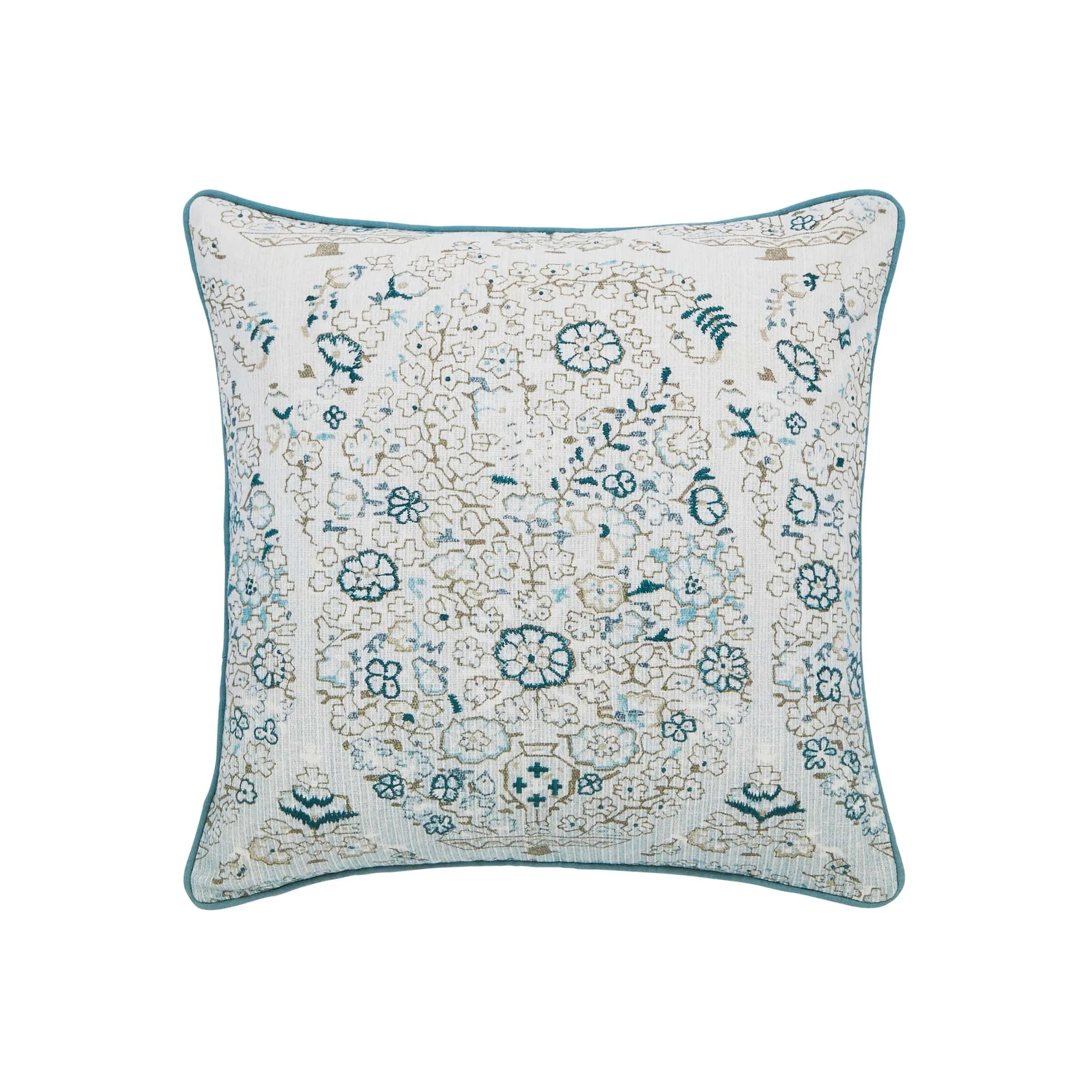Oscar Celadon Square Cushion - Celadon, Cotton product