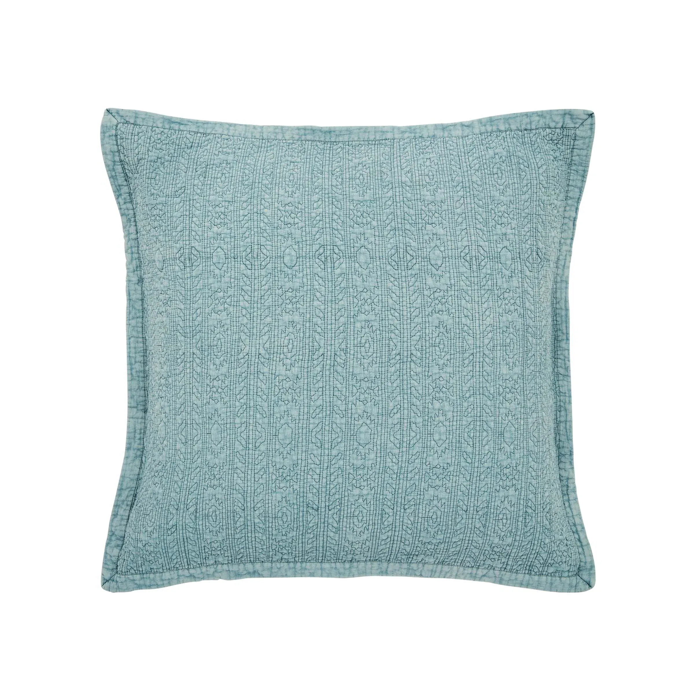 Oscar Square Pillowcases Pair - Celadon, Cotton Percale product