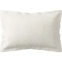 Oxford Pillowcase Clipped Weave - Chalk, Cotton