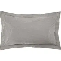Oxford Pillowcase Woven Check - Charcoal, Cotton