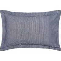 Oxford Pillowcase Woven Stripe - Midnight, Cotton
