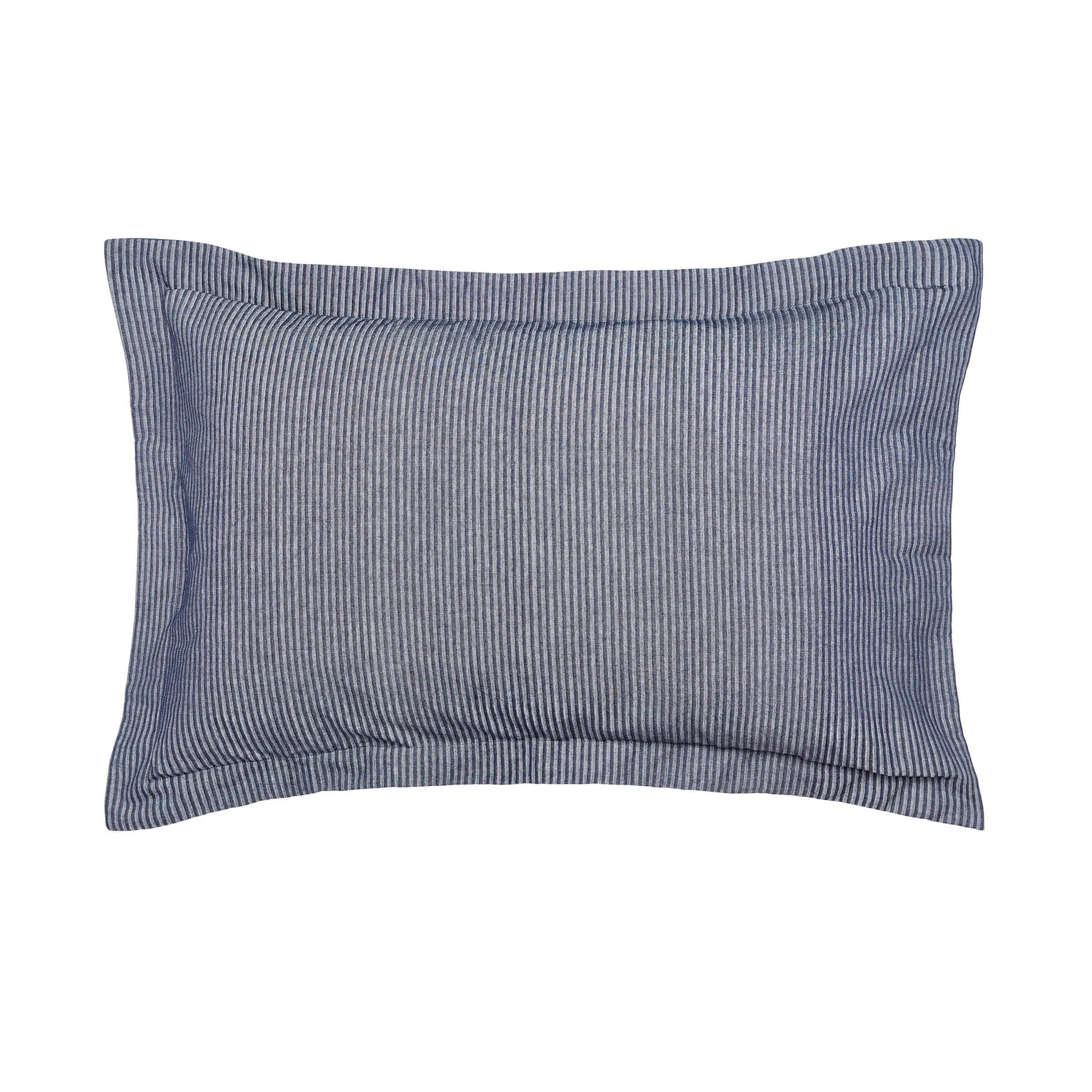 Oxford Pillowcase Woven Stripe - Midnight, Cotton image