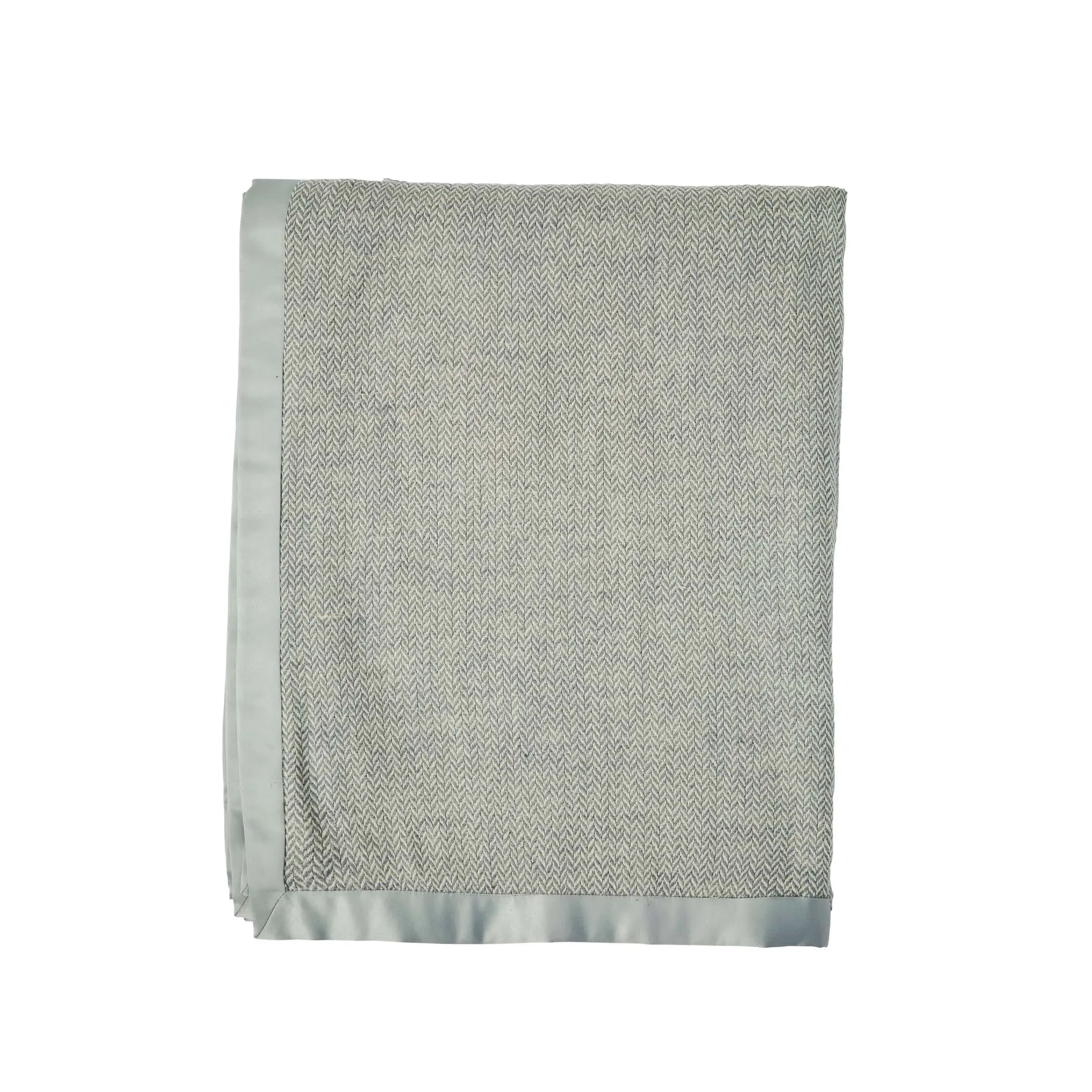 Paisley Throw with Striped Reverse - White, Cotton image