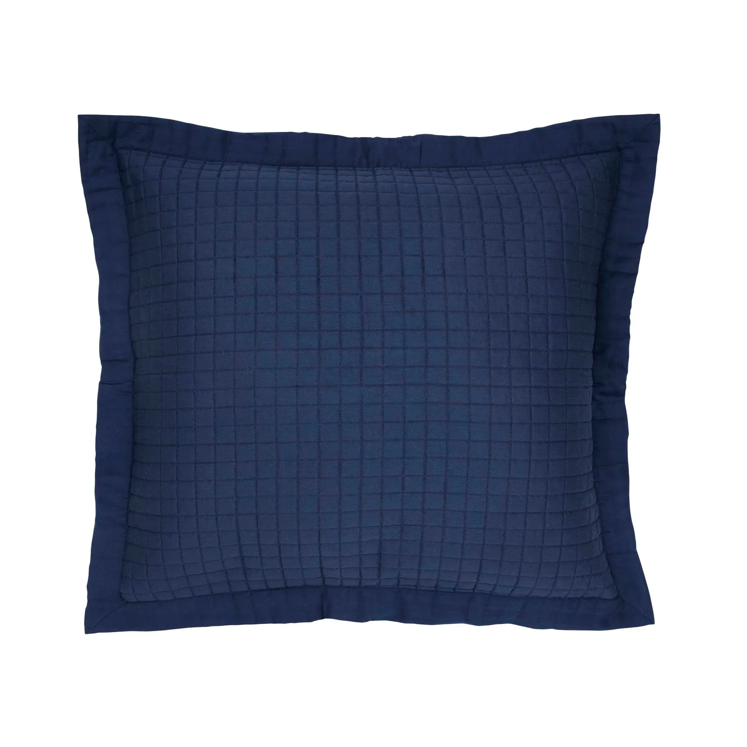 Quilted Sham Pillowcase - Powder Blue, Linen image