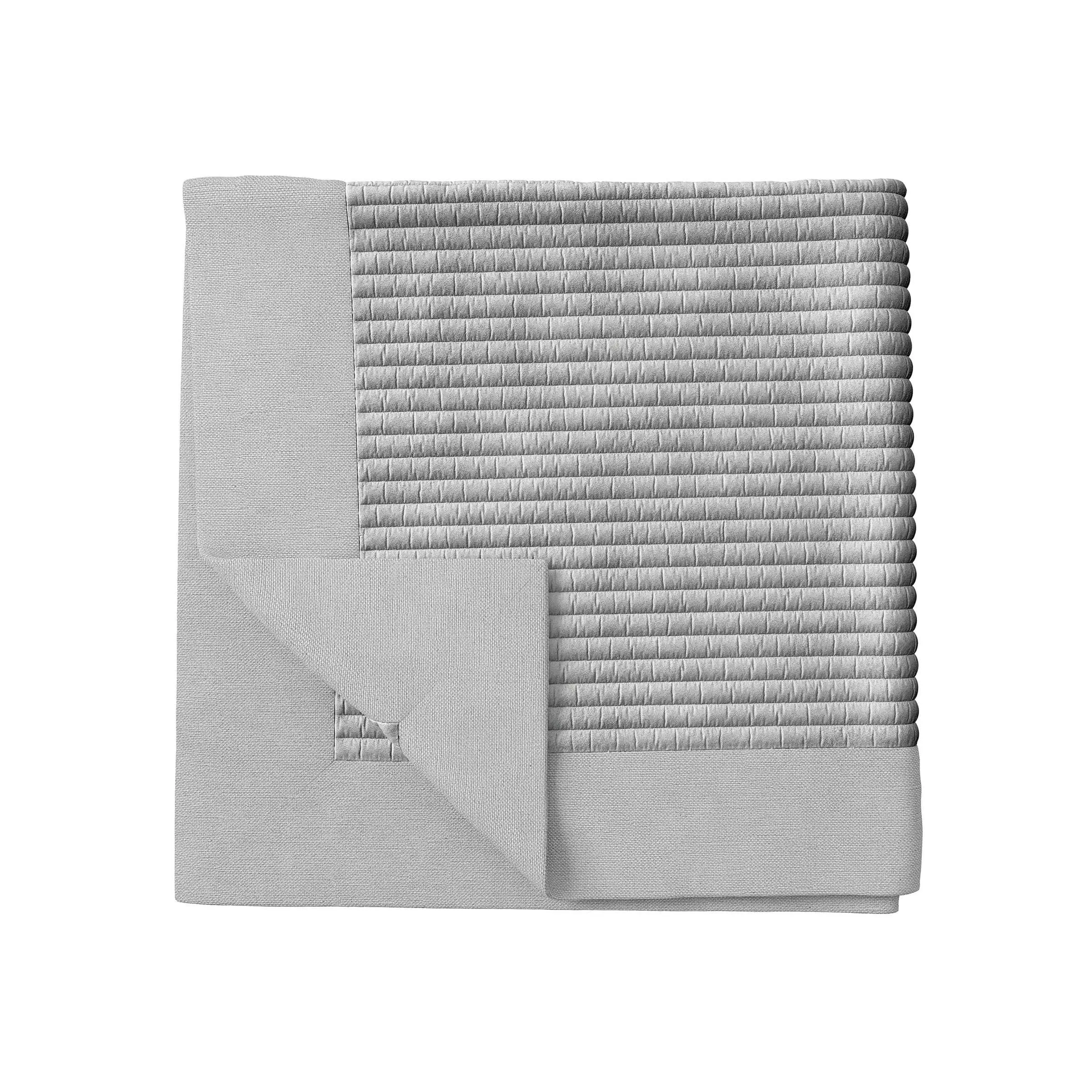 Quilted Throw - White, Silver