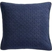 Quilted Sham Pillowcase - Indigo, Cotton