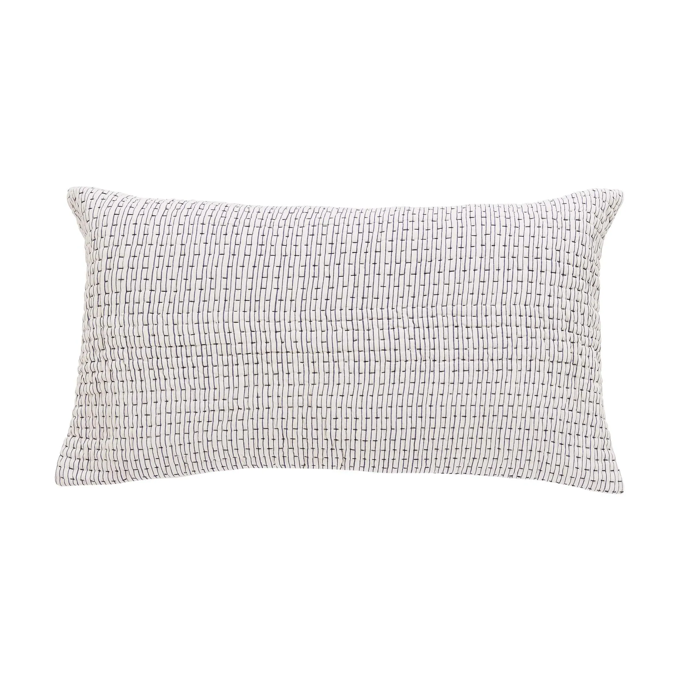 Rectangular Quilted Cushion - Chalk, Linen image