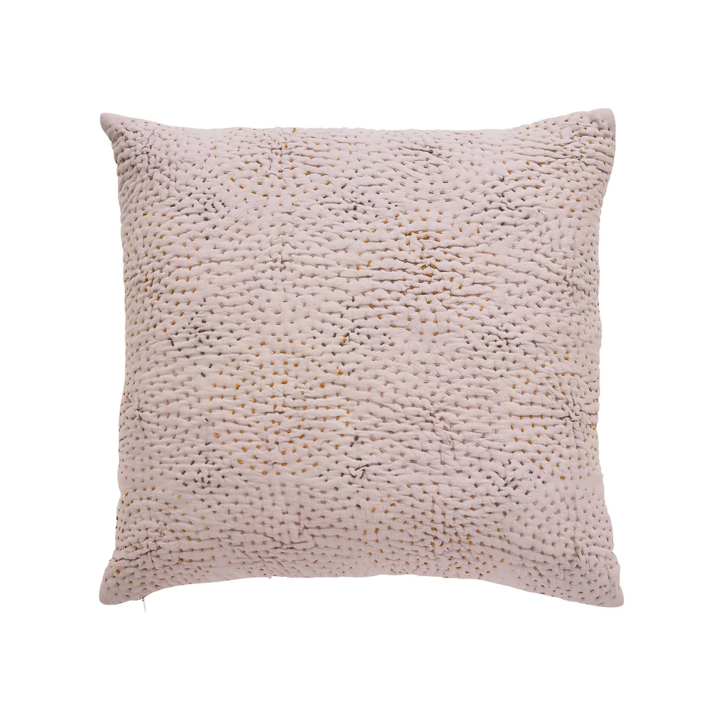Square Quilted Cushion - Heather, Cotton
