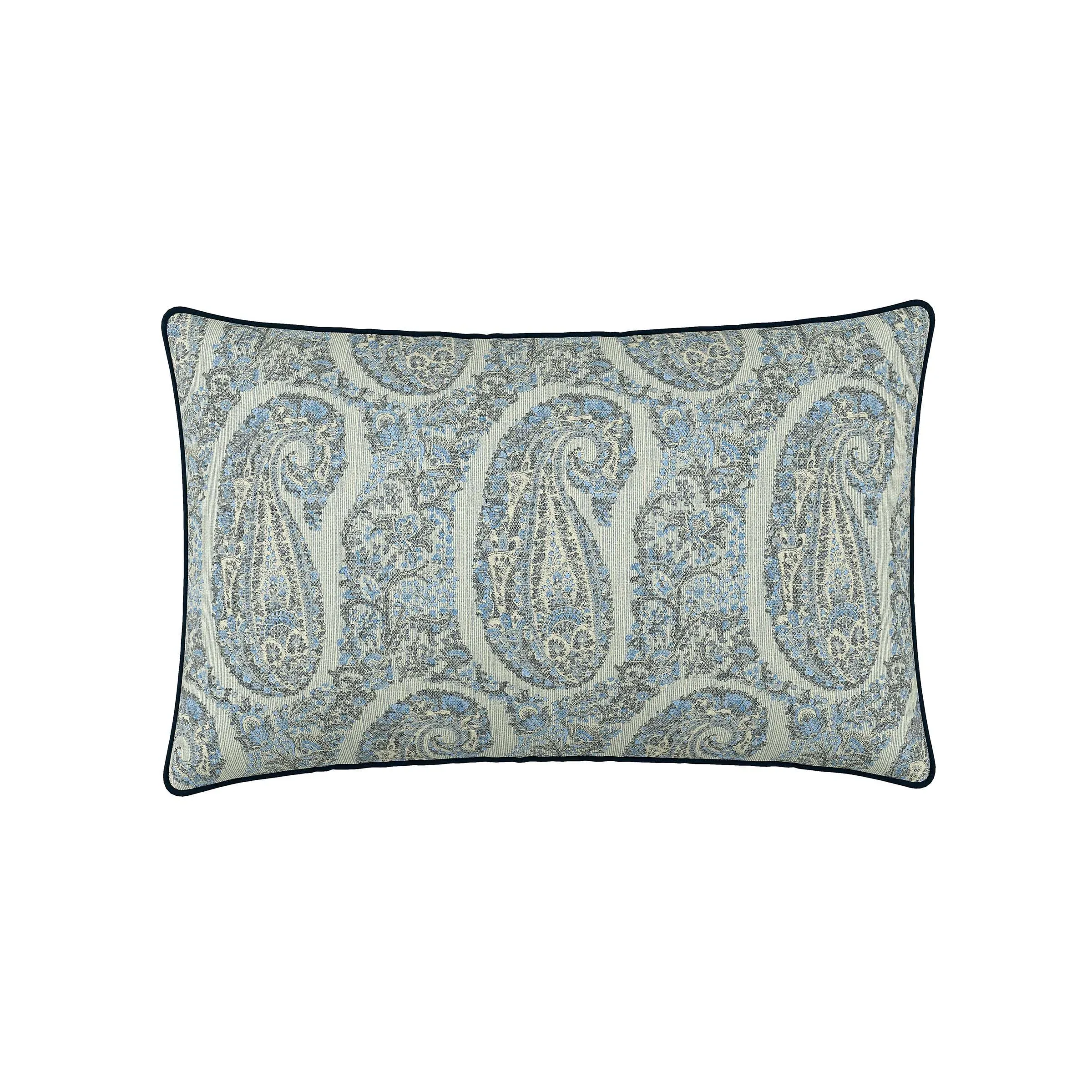Rectangular Cushion Floral Pattern - Blue image