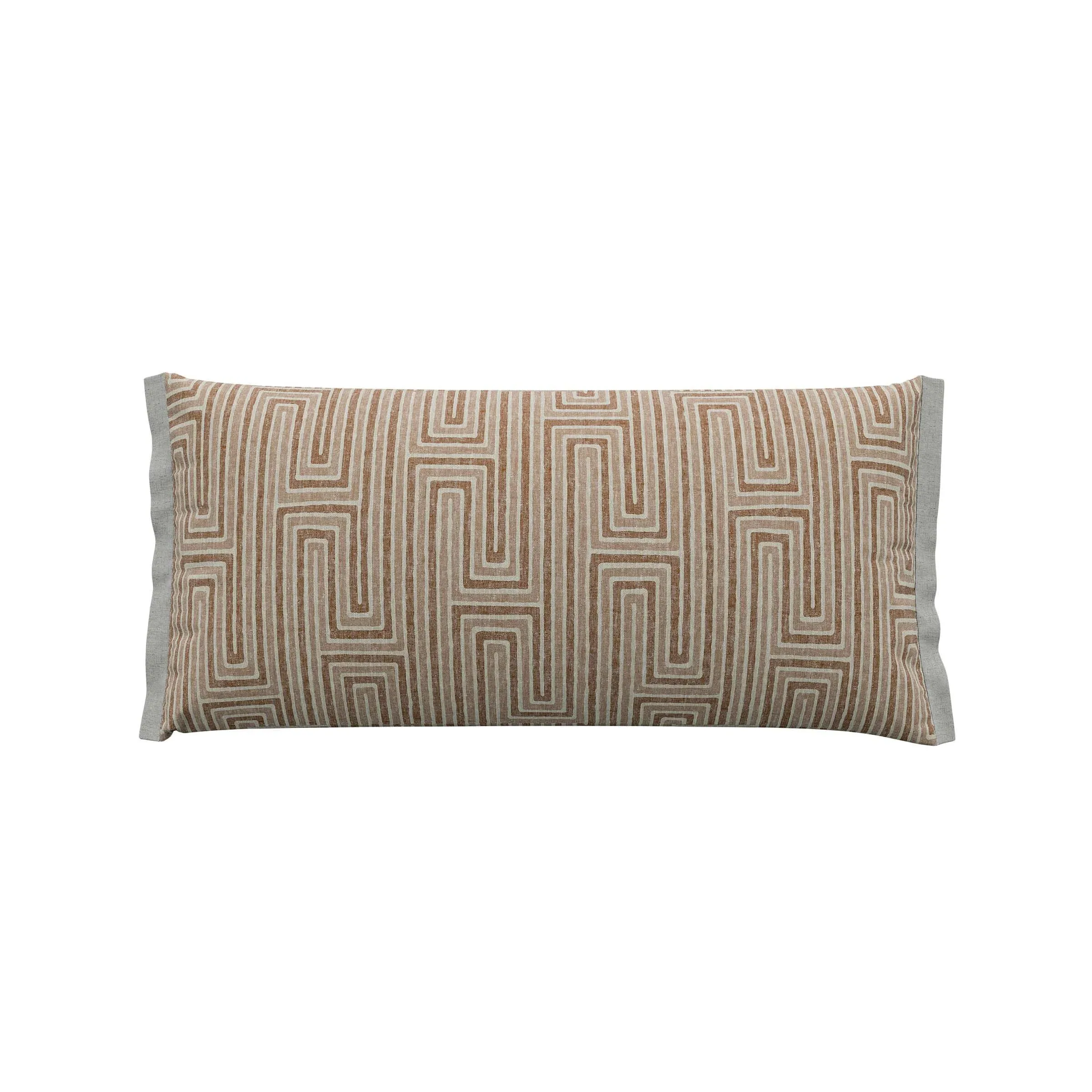 Rectangular Cushion with Floral Design - Grey image