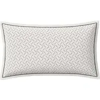 Rectangular Cushion with Floral Print - Chalk