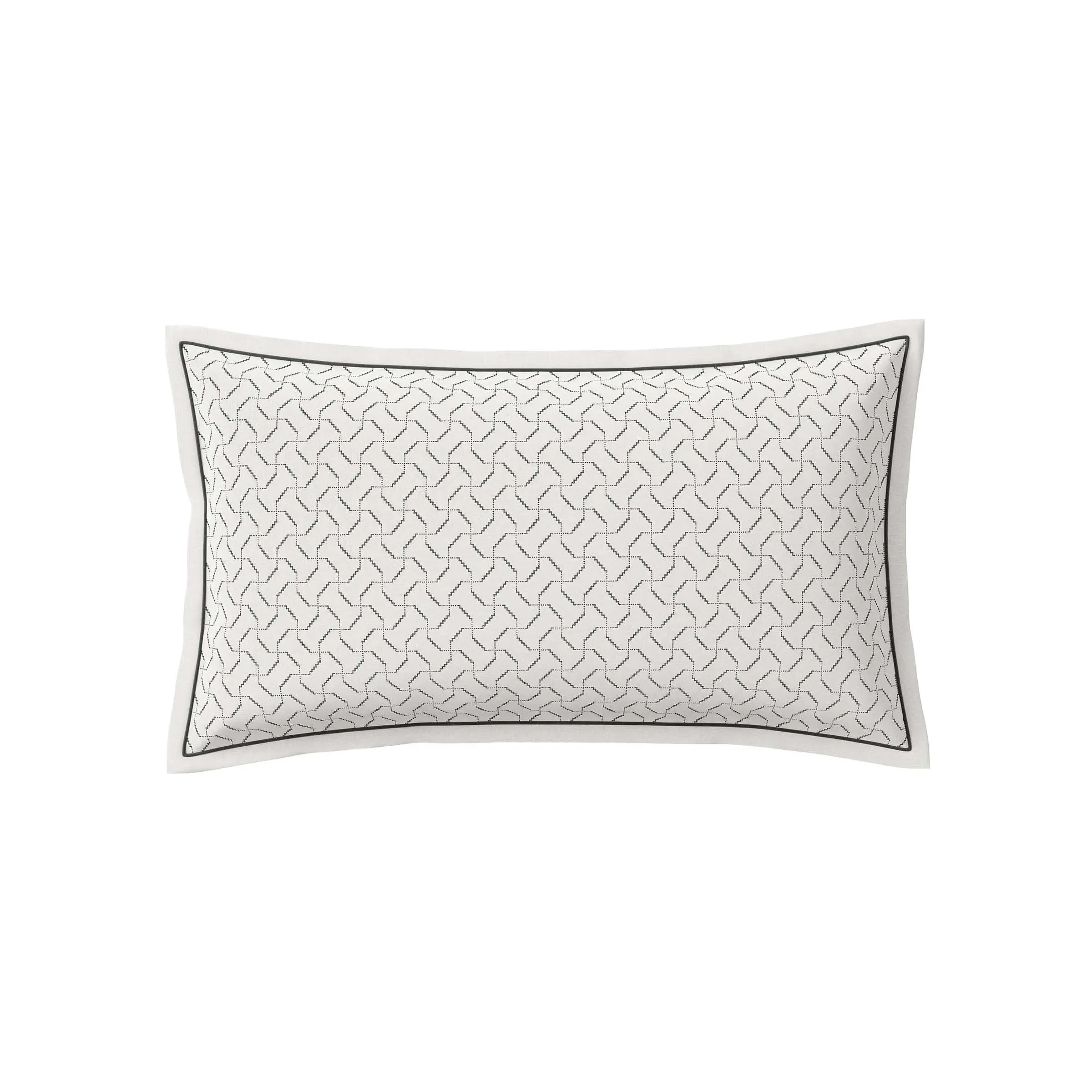 Rectangular Cushion with Floral Print - Chalk image